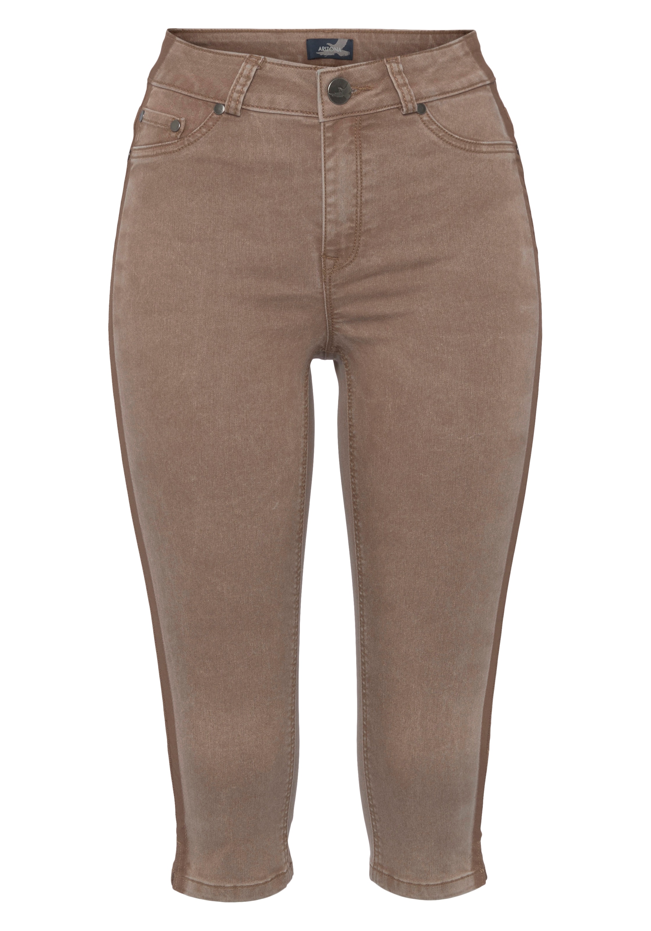 Arizona Caprijeans »Ultra Stretch«, High Waist mit seitlichem Streifen