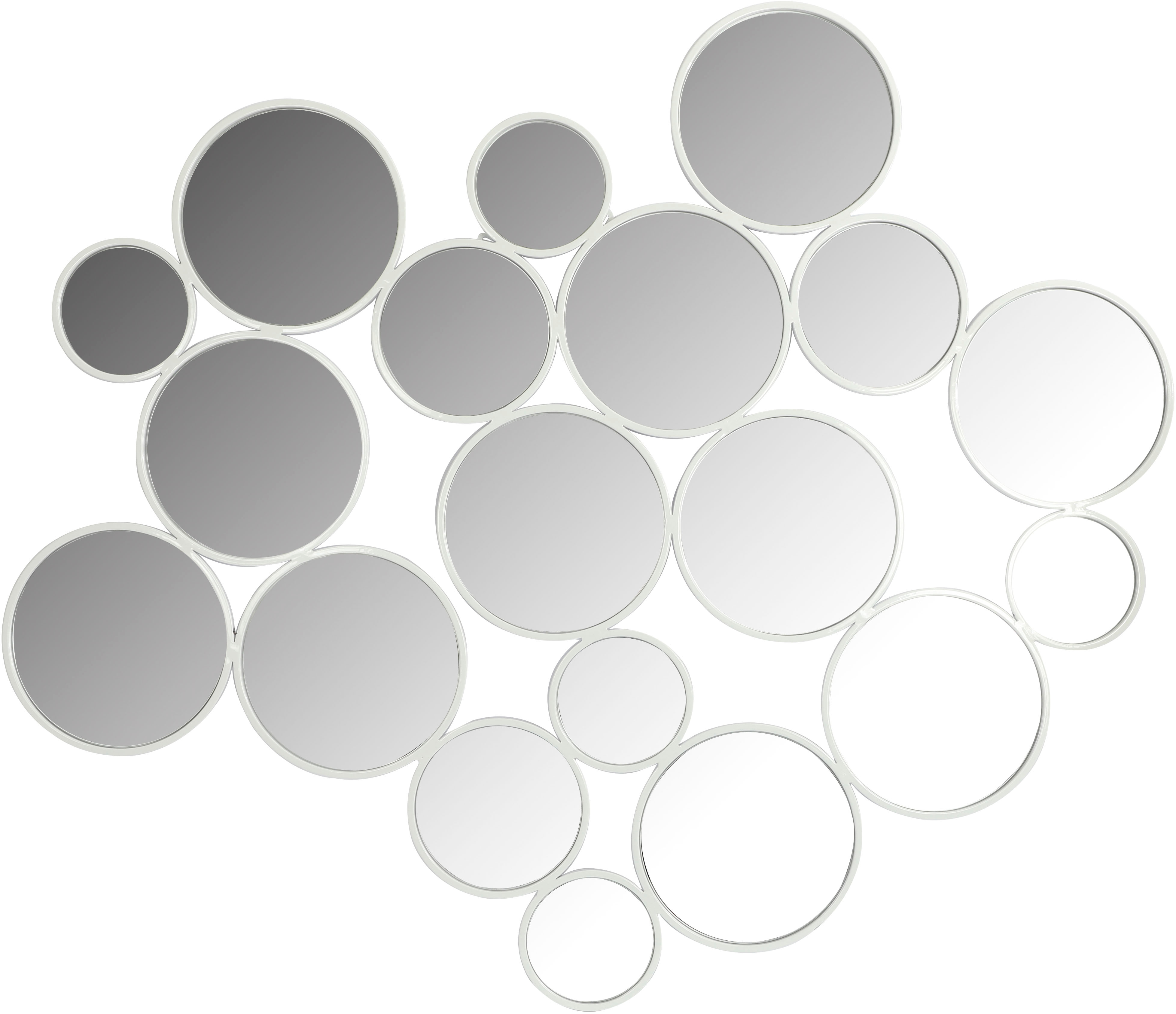 OTTO home Dekospiegel "Malisa, Wand Dekoration horizontal und vertikal hängbar, 3 Farben" großer Wandspiegel mit 19 Elementen, 121x110cm, aus Metall