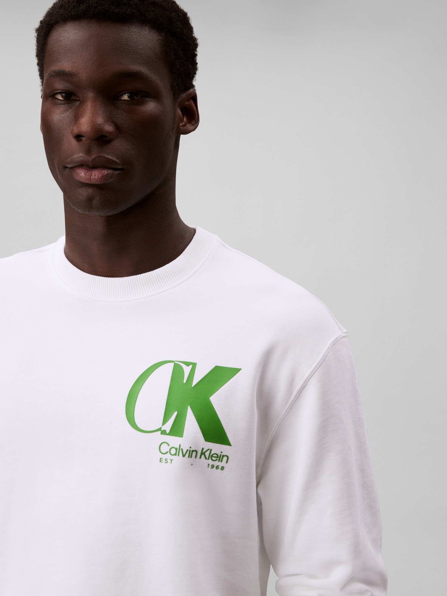 Calvin Klein Sweatshirt »LS EU 350TERRY CK OVERLAP GRAPHI«, Rundhalsausschnitt, regular fit