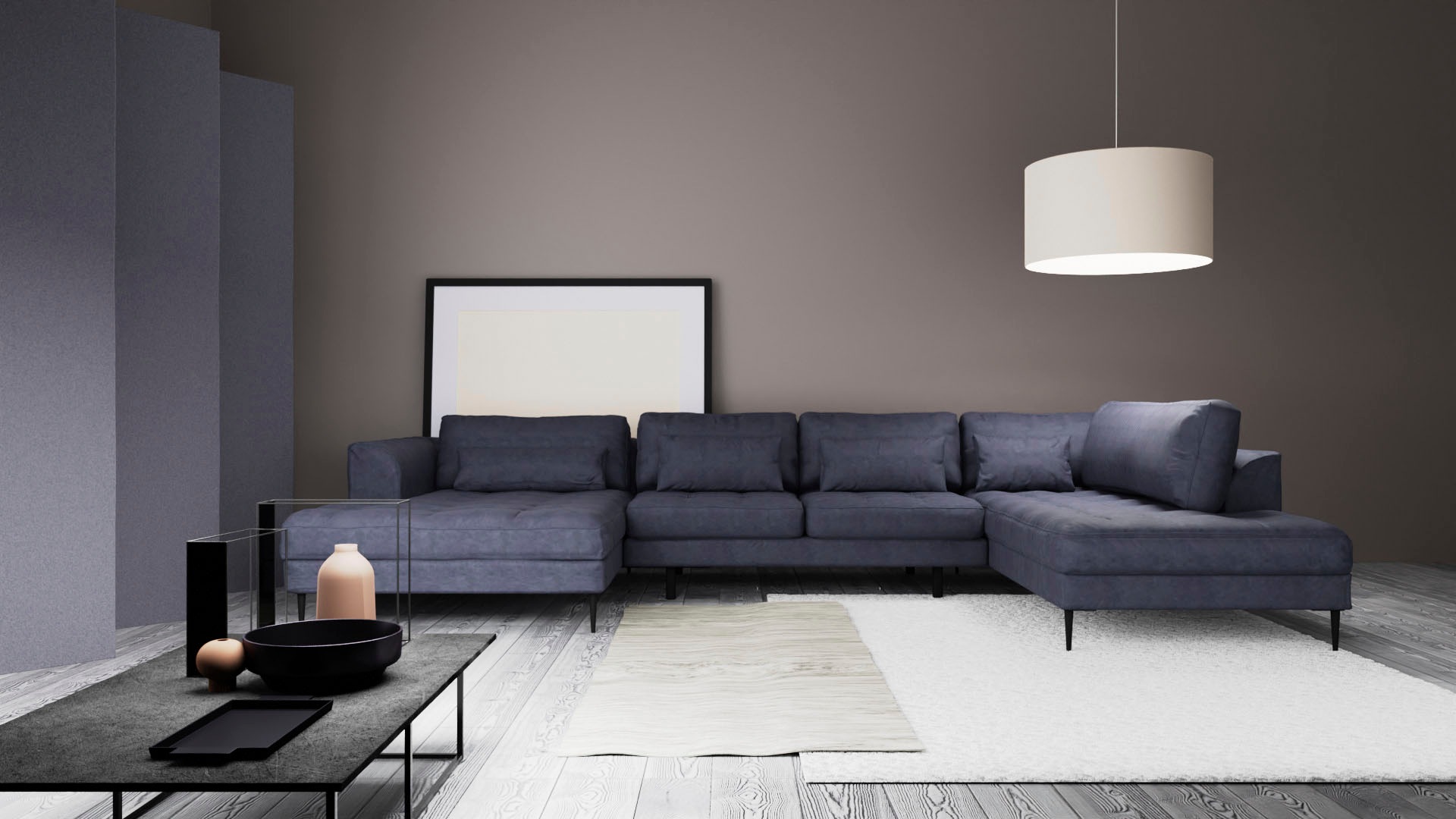TRENDMANUFAKTUR Wohnlandschaft "Luzi, gemütliches Sofa, extra viel Platz, v günstig online kaufen