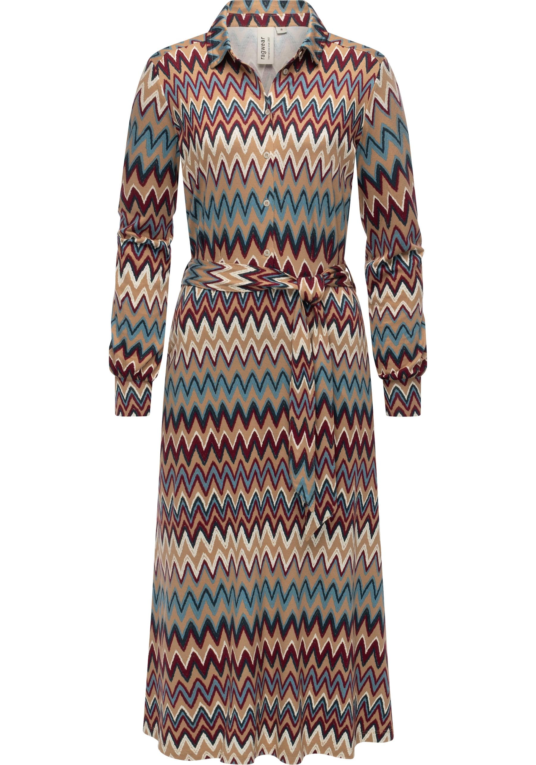 Ragwear Blusenkleid "Plantee Print" Eingrifftaschen günstig online kaufen