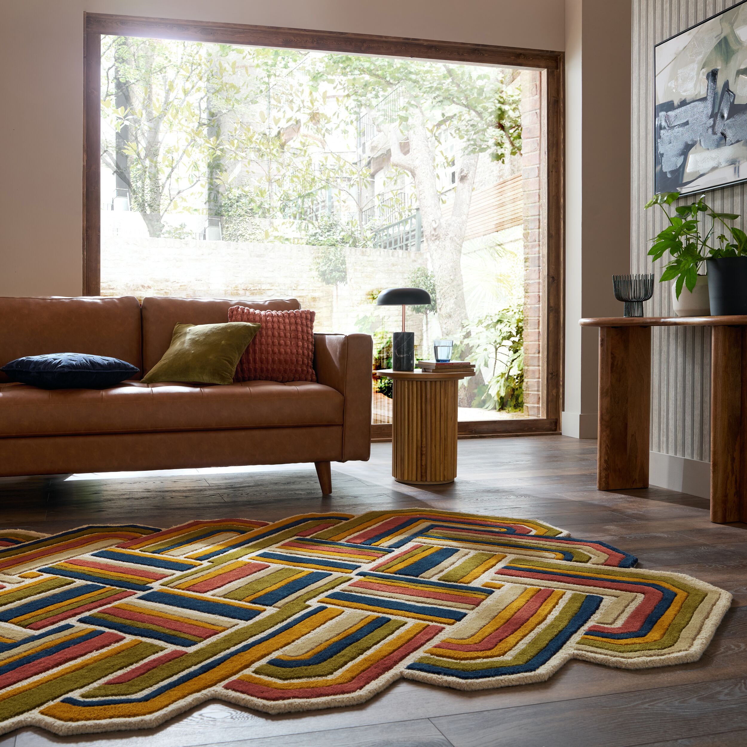FLAIR RUGS Teppich "LATTICE SHAPED WOOL" rechteckig 6 mm Höhe