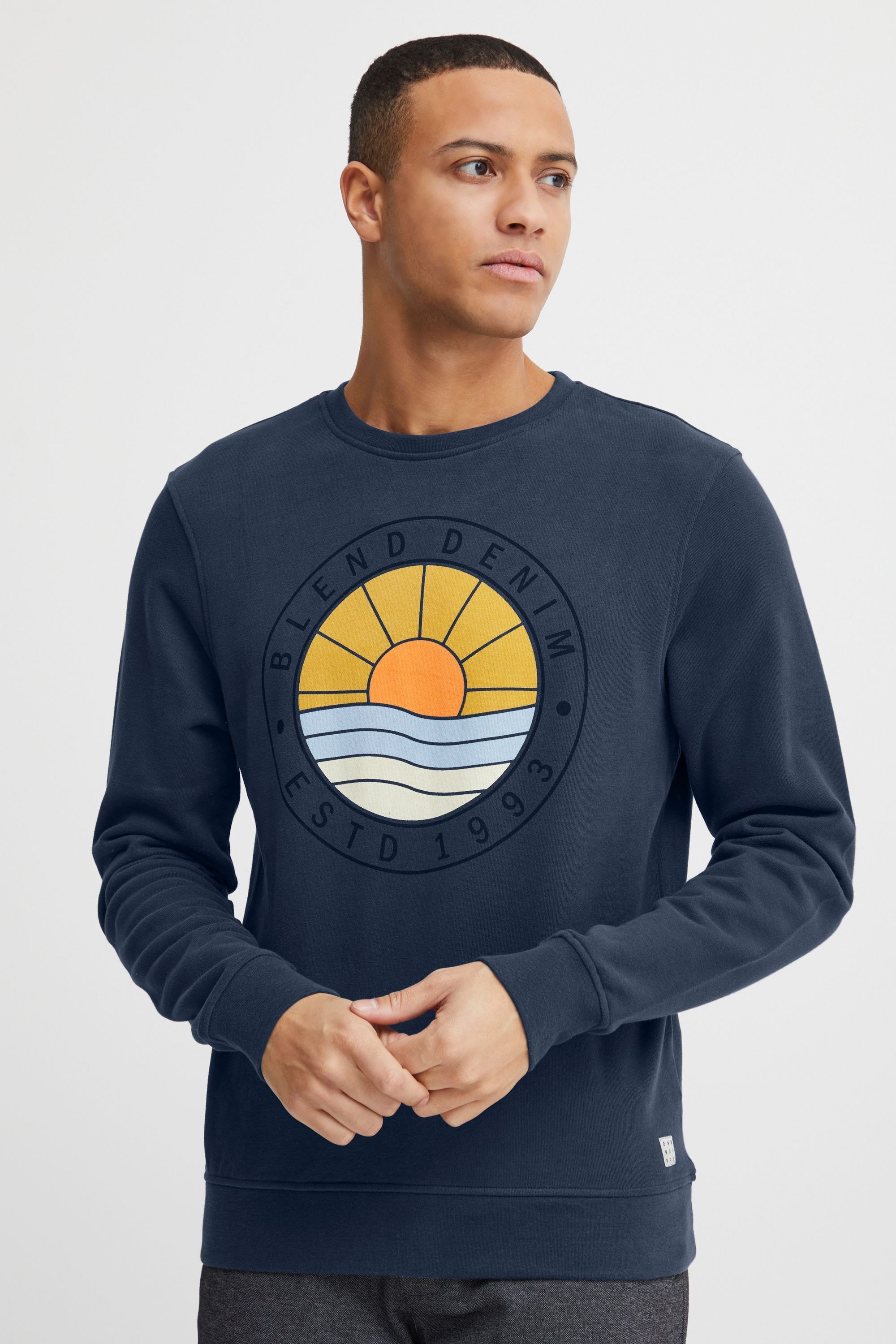 Blend Longpullover "BHClios", Klassisches Sweatshirt mit Rundhalsausschnitt günstig online kaufen