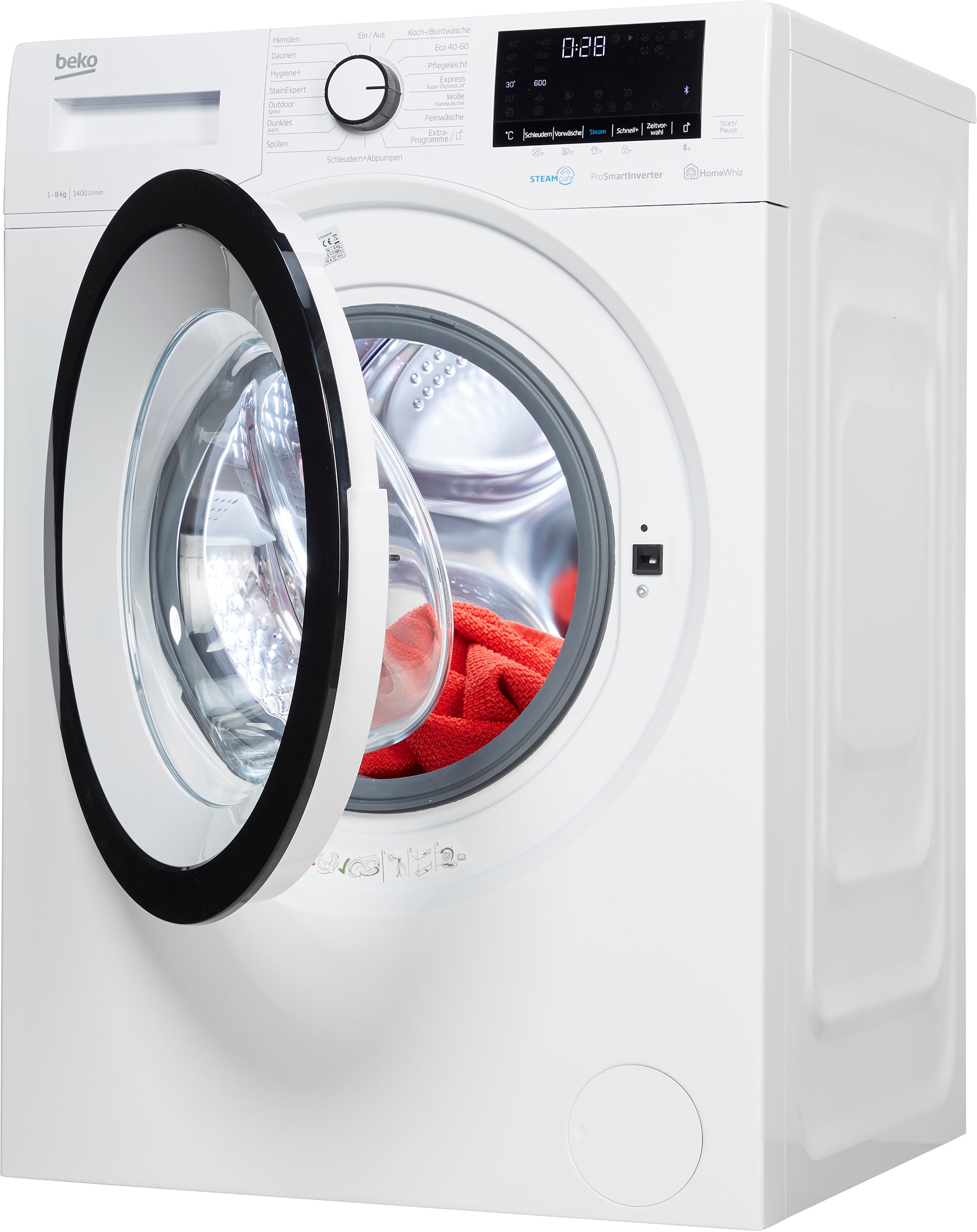 8 Garantie Waschmaschine BEKO BAUR inklusive 4 Jahre WMO81465STR1, bestellen »WMO81465STR1«, | U/min, kg, 1400