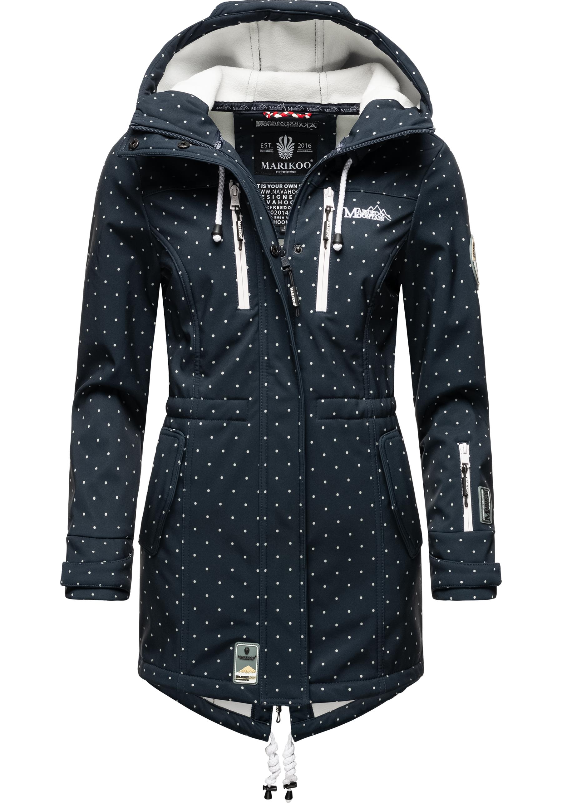 Marikoo Funktionsmantel "Zimtzicke" Softshell Parka mit Kapuze