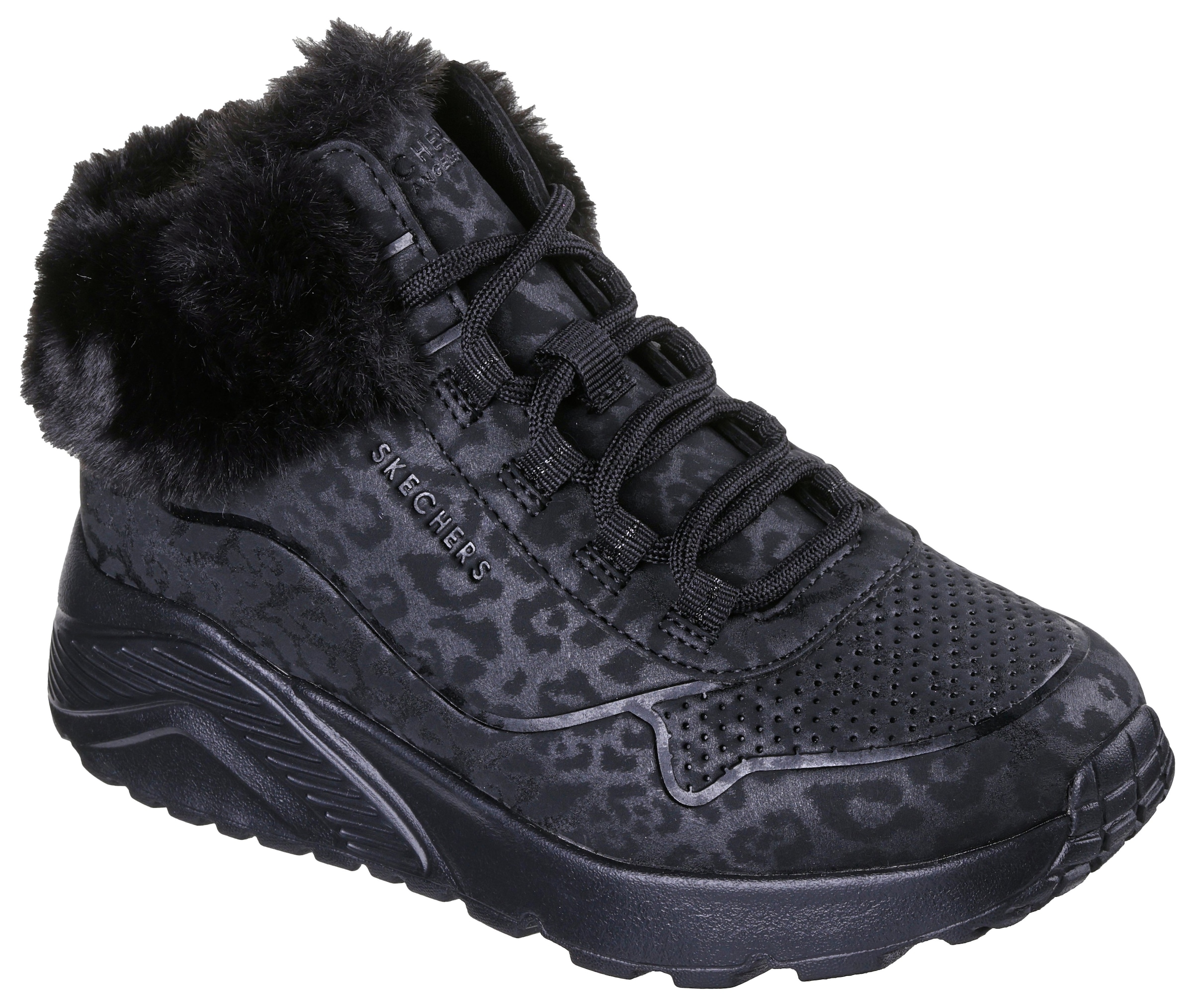Skechers Winterboots »UNO LITE«, Schnürboots mit Reißverschluss, Größenschablone zum Download