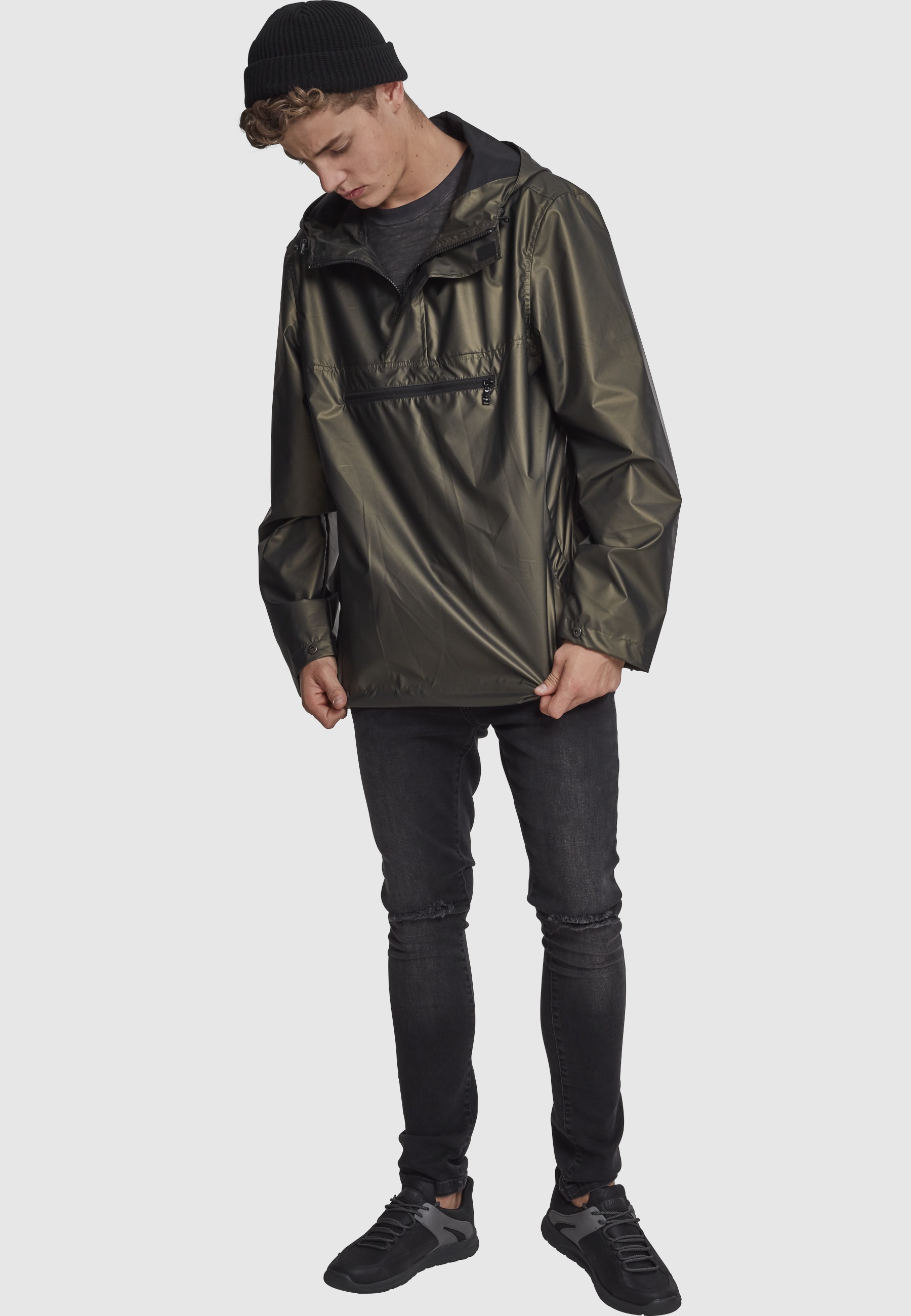 URBAN CLASSICS Langmantel »Urban Classics Herren Light Pull Over Jacket«