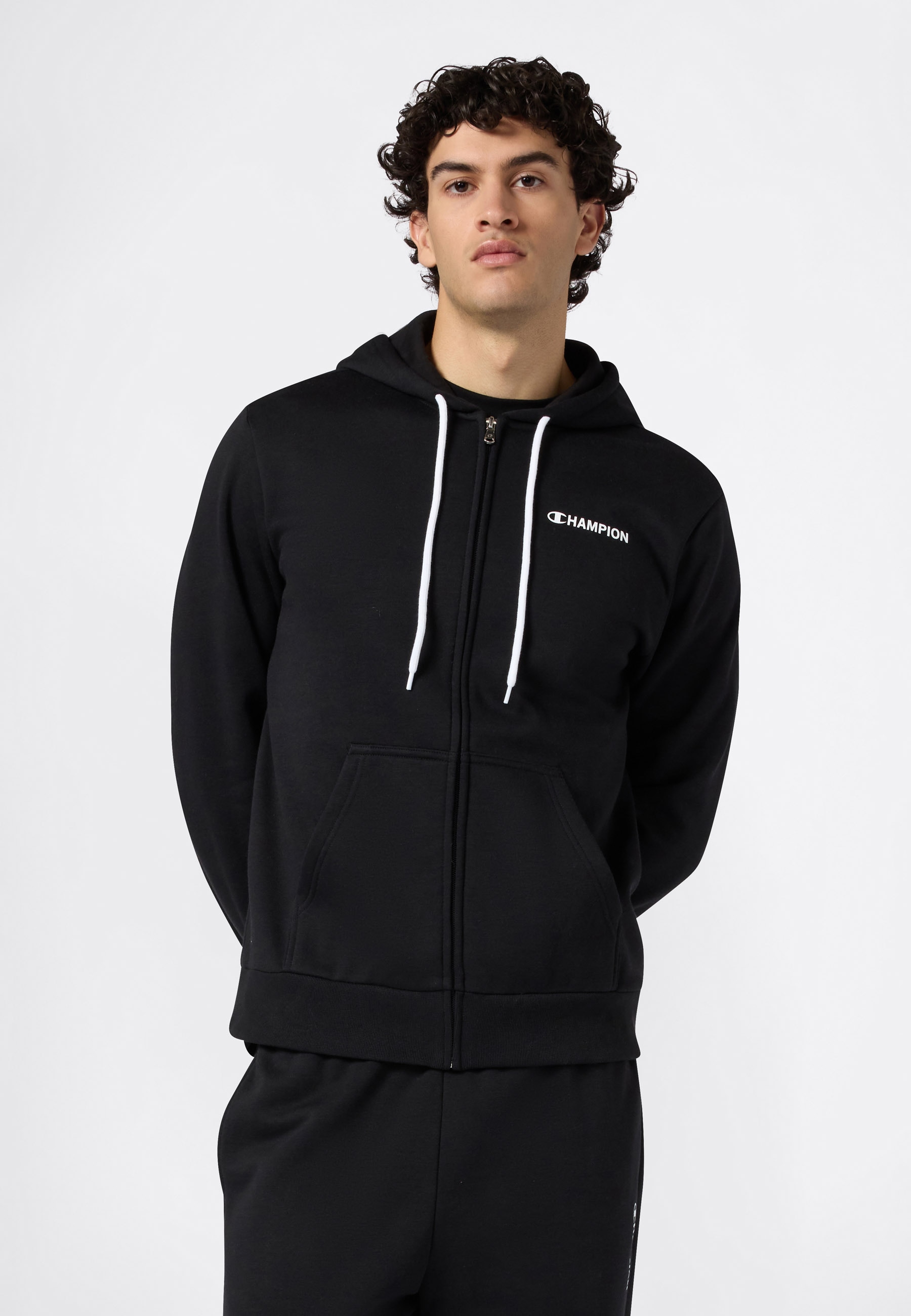 Champion Kapuzensweatjacke "Graphic Full Zip Hoodie" mit Kapuze, aus Baumwolle und Polyester, in den Größen S bis XXL