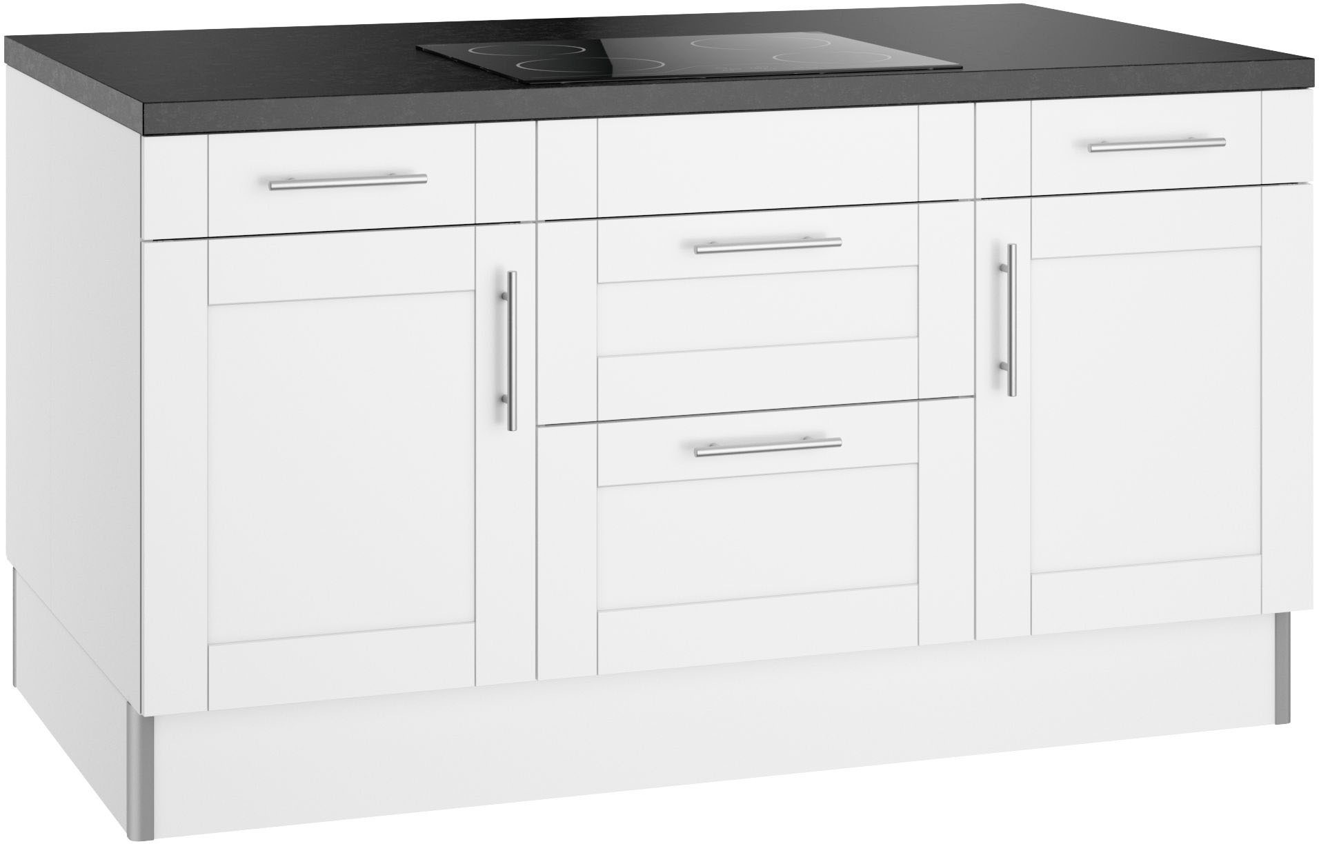 OPTIFIT Kochinsel »Ahus«, Kücheninsel, Breite 160 cm, wahlw. mit E-Gerät, Soft Close Funktion