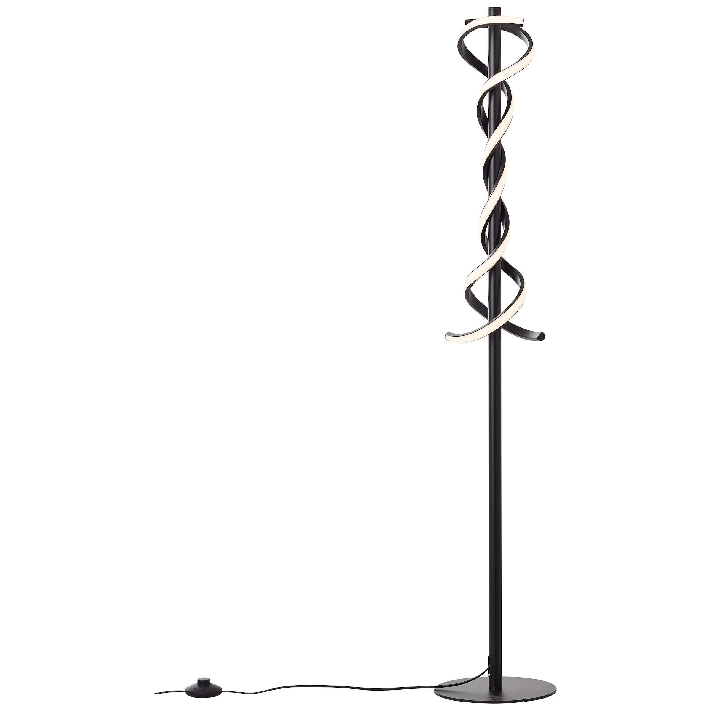 LED Stehlampe »Amalie«, 2100 lm, Höhe 128 cm, Metall/Kunststoff, schwarz
