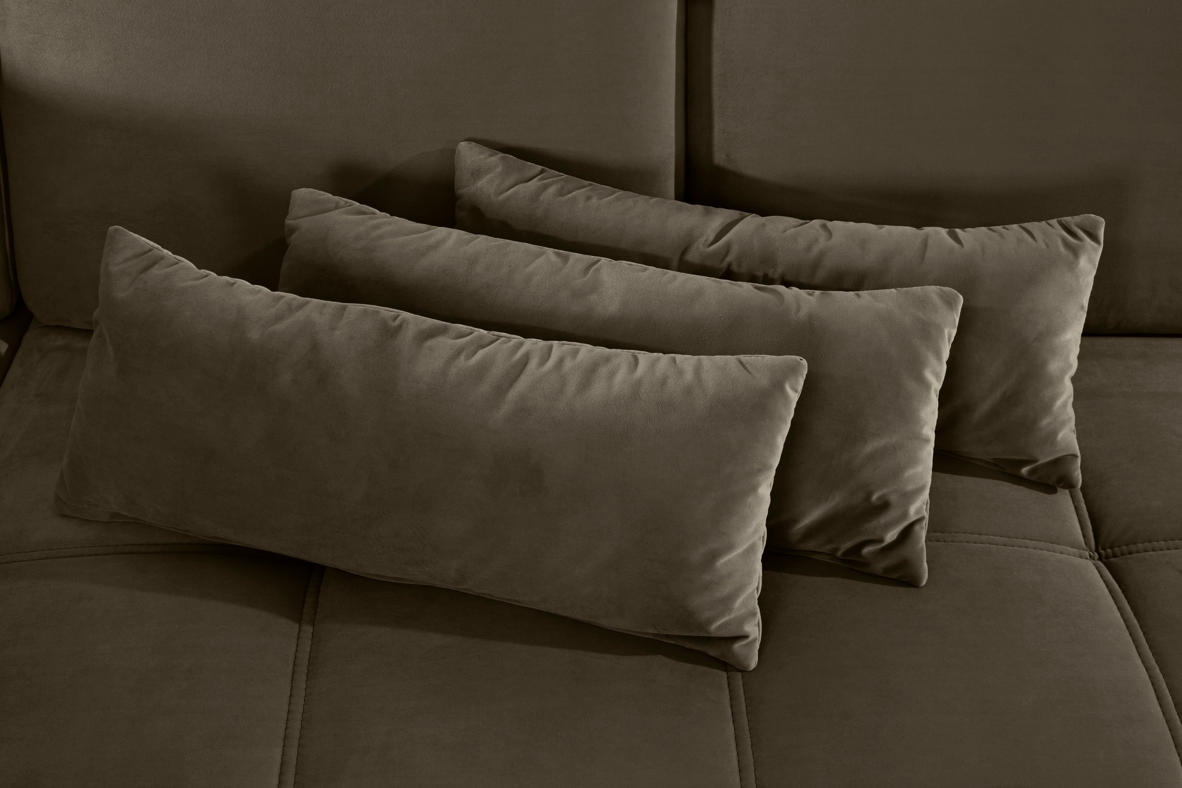 Places of Style Wohnlandschaft »Costello U-Form, mit Sitztiefenverstellung, Armteilverstellung und«, 3 Nierenkissen, optional Bettfunktion und Bettkasten