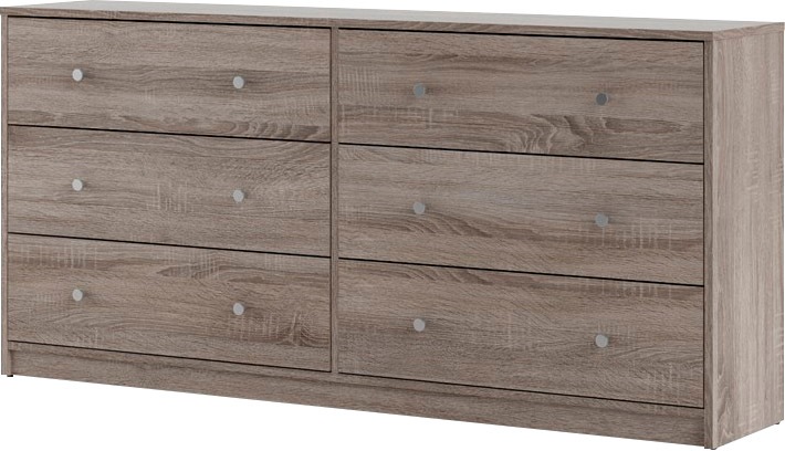 Home affaire Schubkastenkommode, Stauraum, Knopfgriffe, einfache Selbstmontage, 143,1 x 68,3 x 31,7 cm