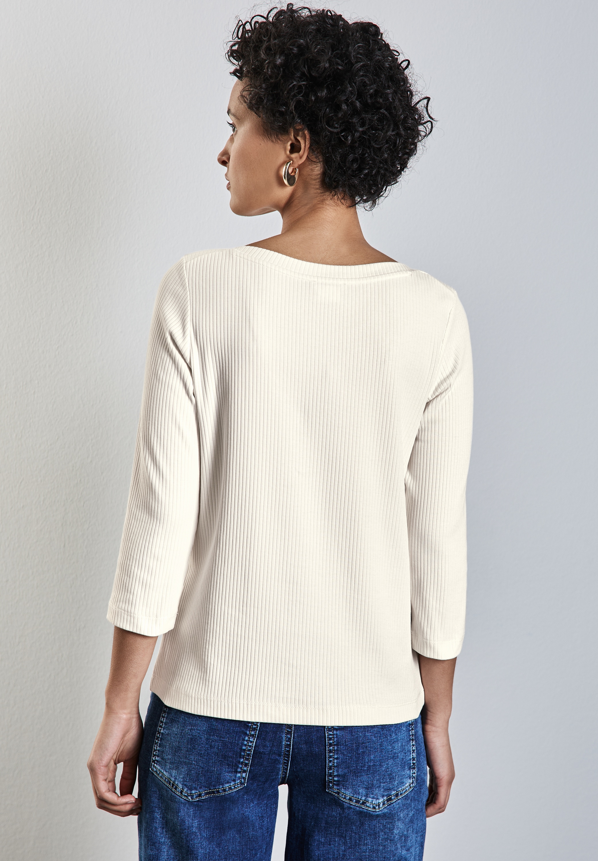STREET ONE 3/4-Arm-Shirt, aus softem Materialmix