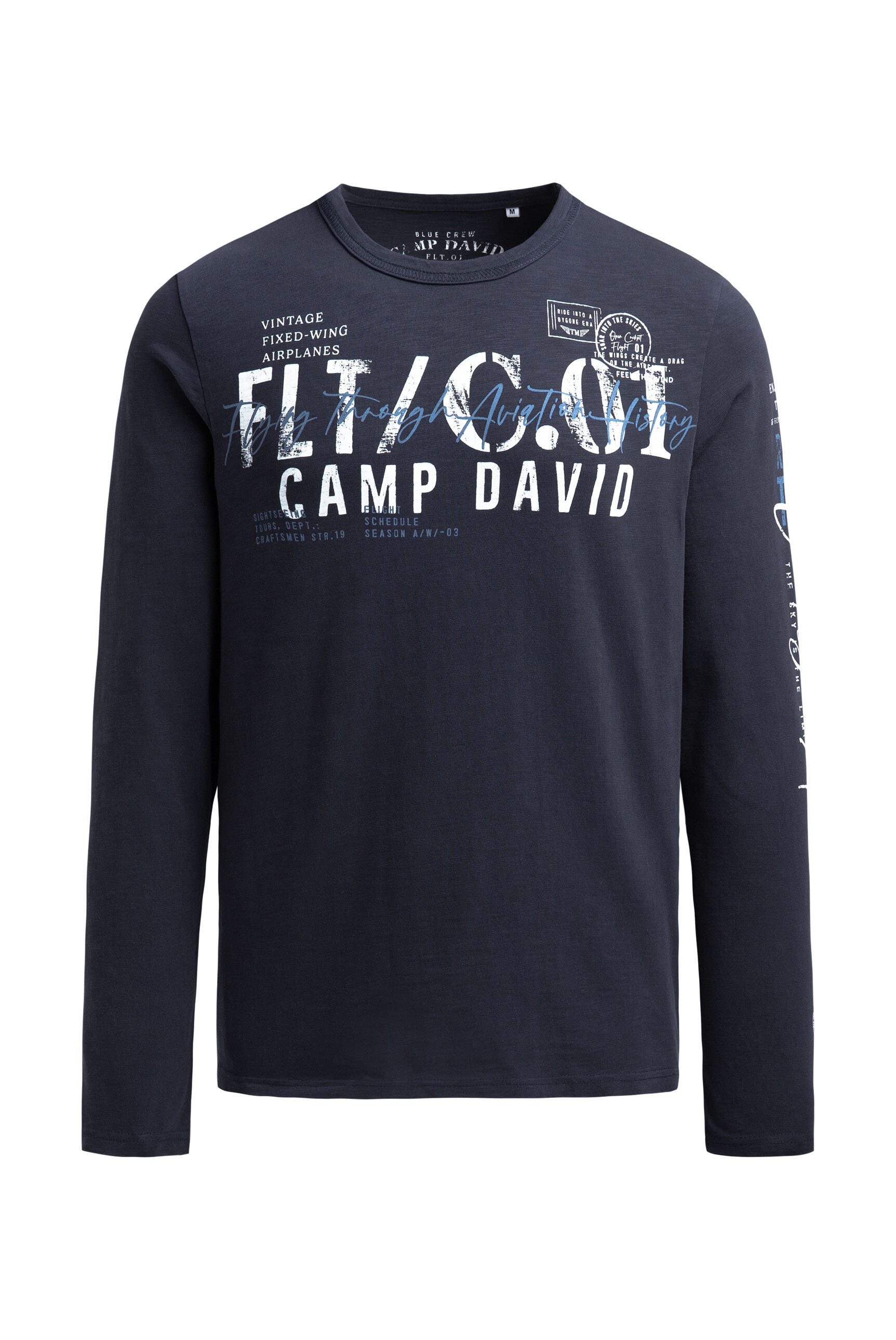 CAMP DAVID Langarmshirt aus Baumwolle