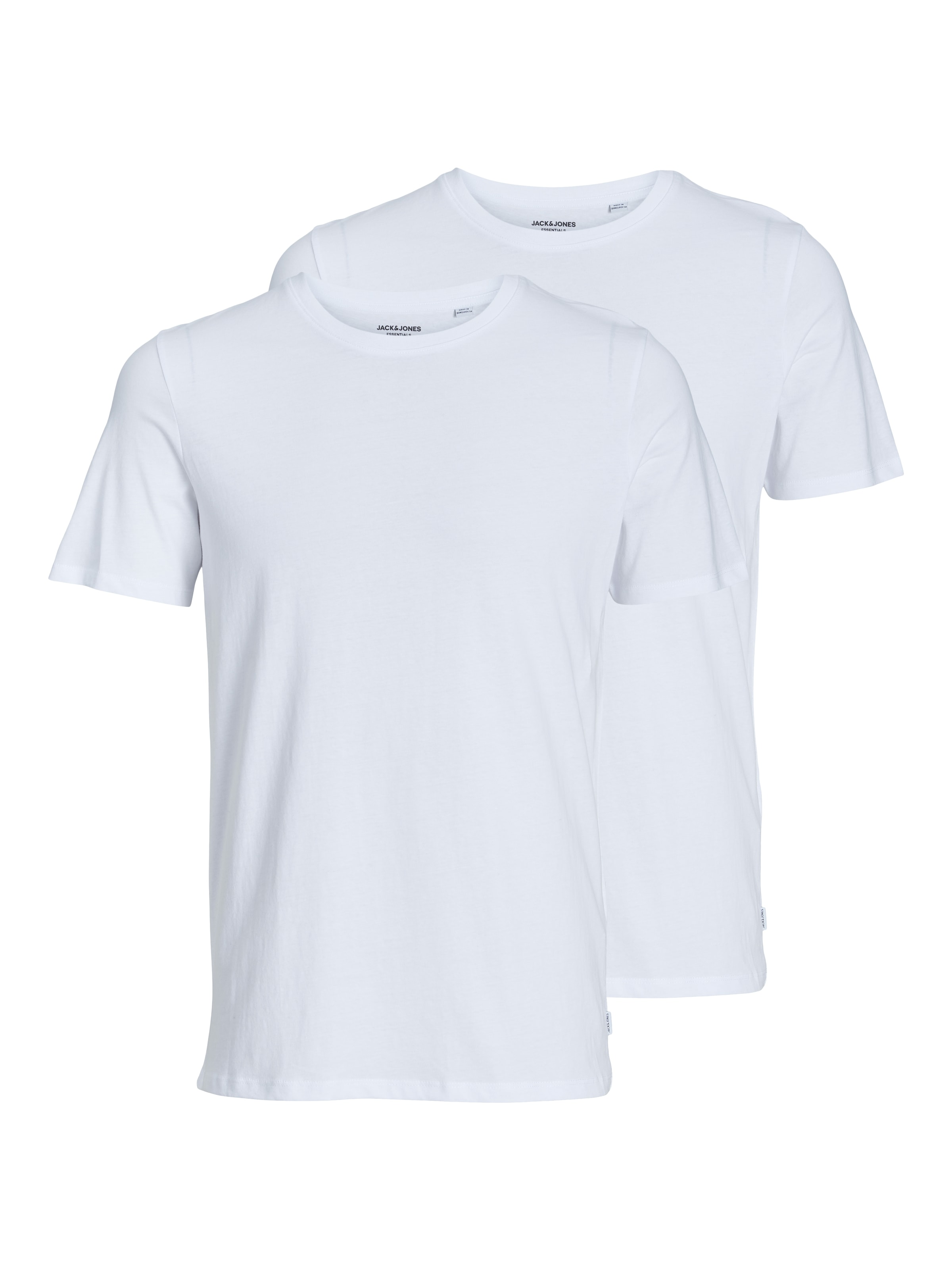 Jack & Jones T-Shirt »Crew-Neck« 2er-Pack,  unifarben, modisch, regular fit, Baumwolle, Rundhals