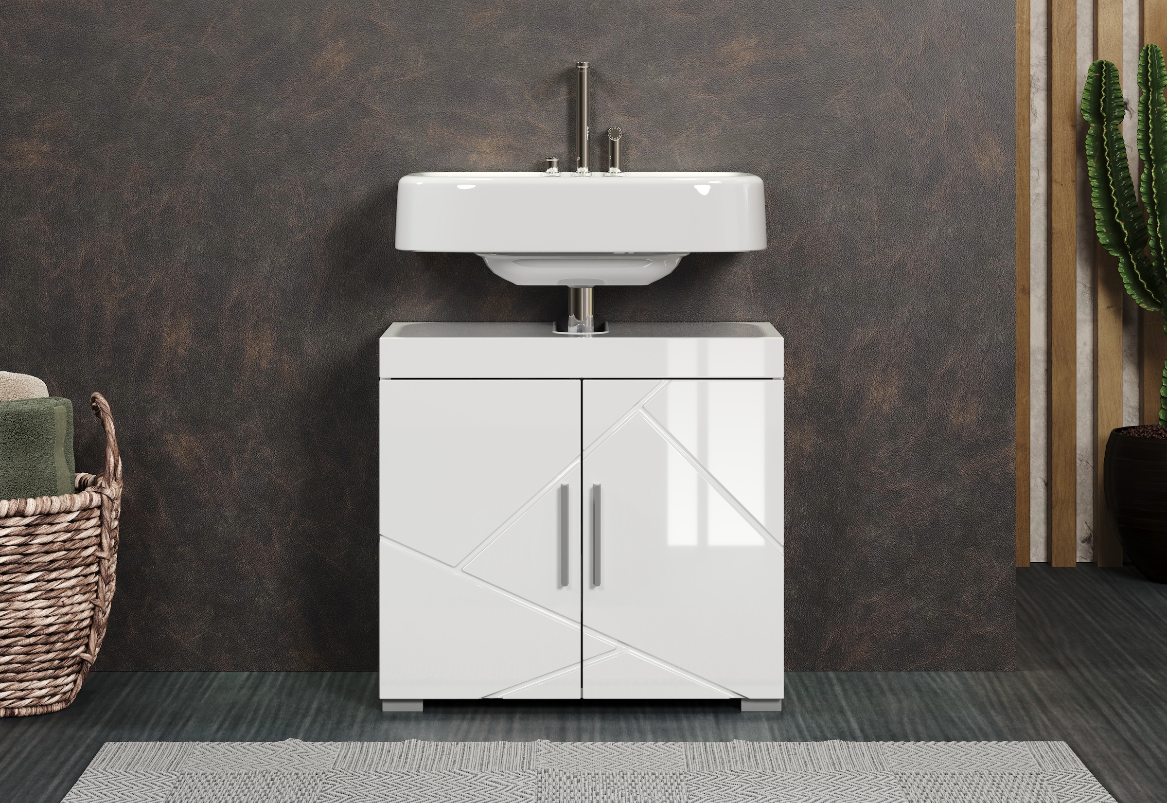 welltime Waschbeckenunterschrank "Avena" 1 Stk. tlg. günstig online kaufen