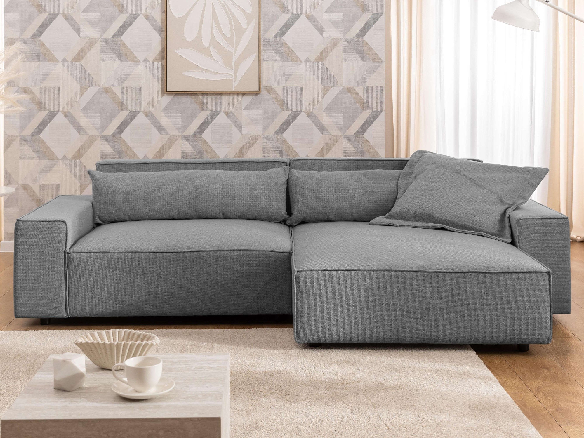 OTTO home Ecksofa "KINLEE Design-Sofa mit Recamiere rechts/links, Maße B/T/ günstig online kaufen
