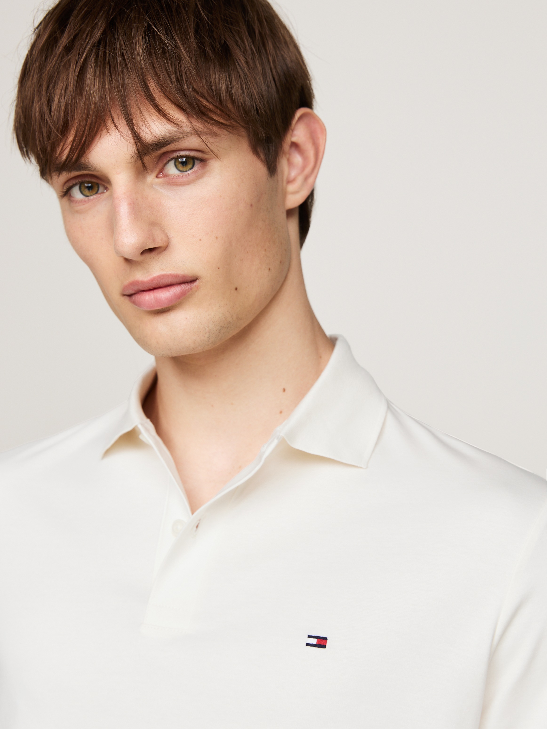 Tommy Hilfiger Langarm-Poloshirt "L/S LIQUID COTTON REG POLO mit Jersey und günstig online kaufen