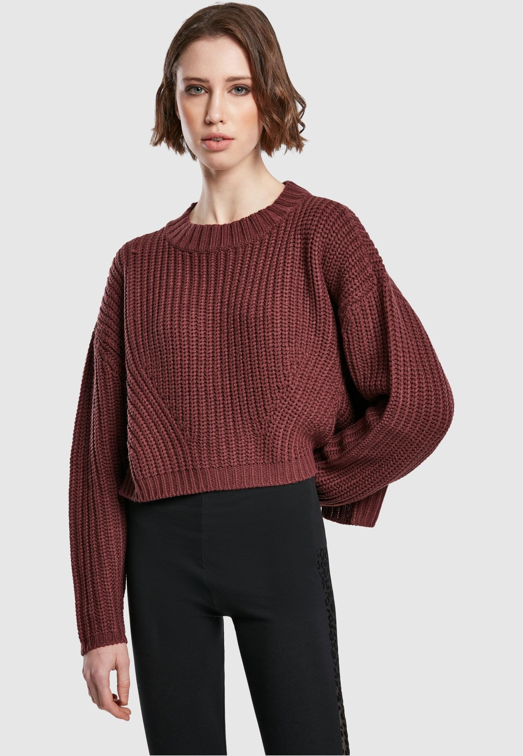 URBAN CLASSICS Rundhalspullover »Urban Classics Damen Ladies Wide Oversize Sweater«