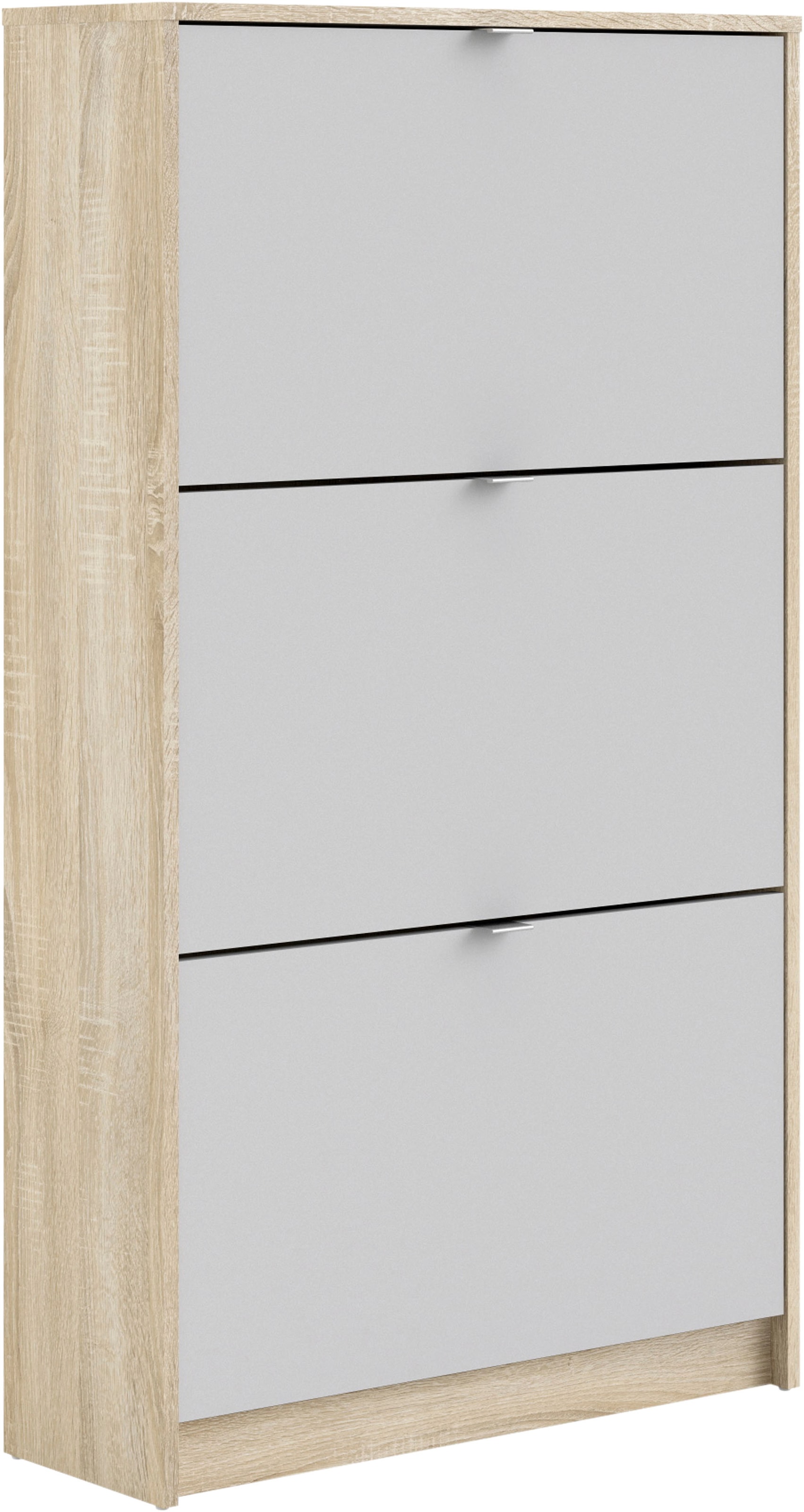 INOSIGN Schuhschrank »Shoes Schuhaufbewahrung, Schuhkommode, Schuhregal,«, mit drei Klappen, 2 Böden, Höhe 123 cm, ca. 18 Paar Schuhe