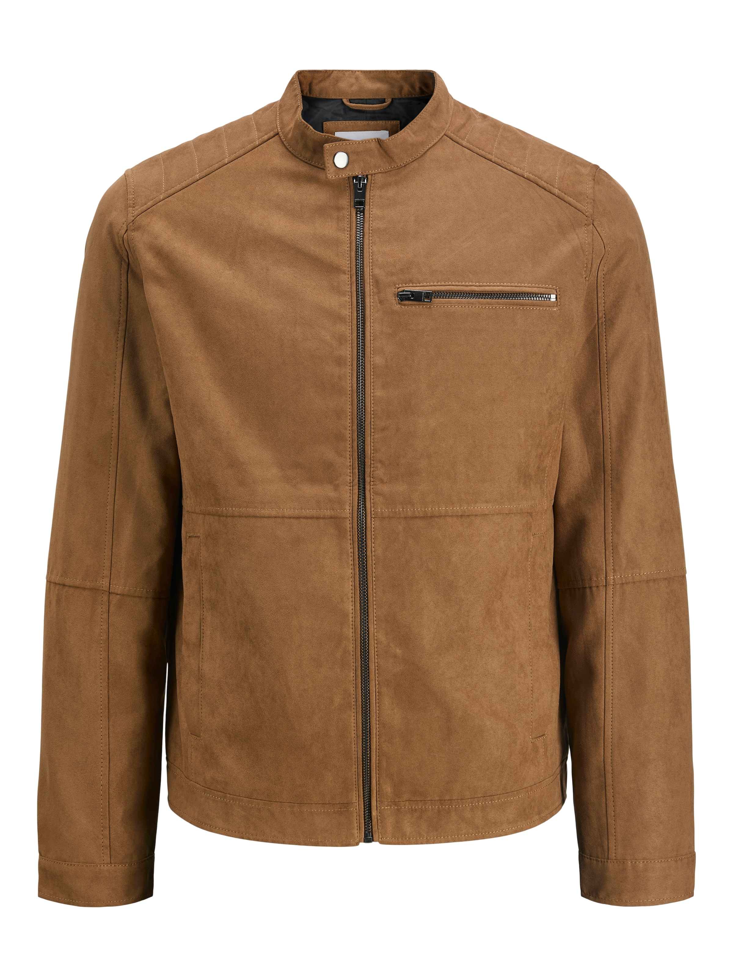 Jack & Jones Bikerjacke »JJEDYLAN mit wasserabweisender Funktion«, ohne Kapuze, unifarben, modisch, regular fit, Polyester