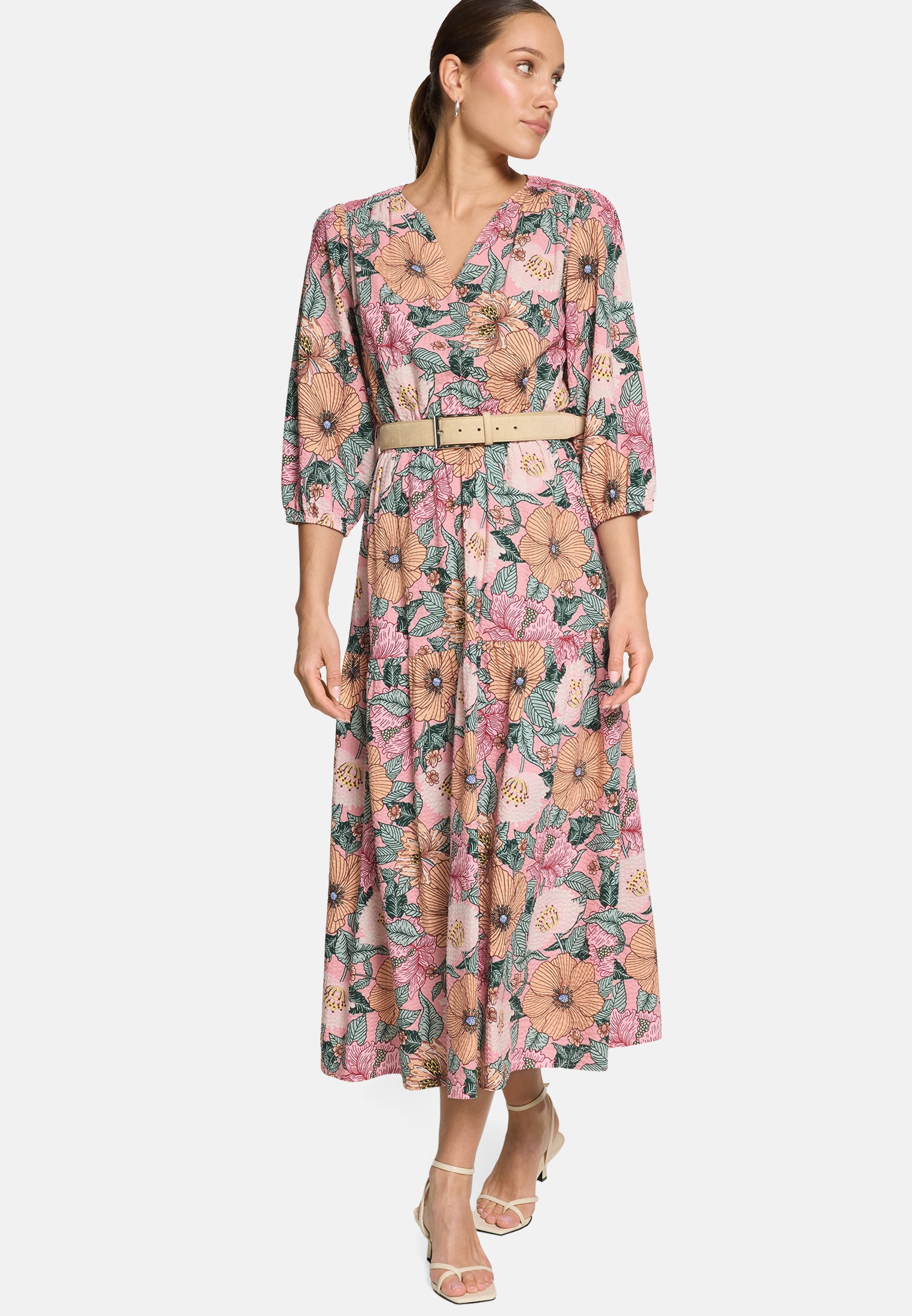 Zero Maxikleid »Damen mit Blumenprint« Ohne Tasche Gürtel
