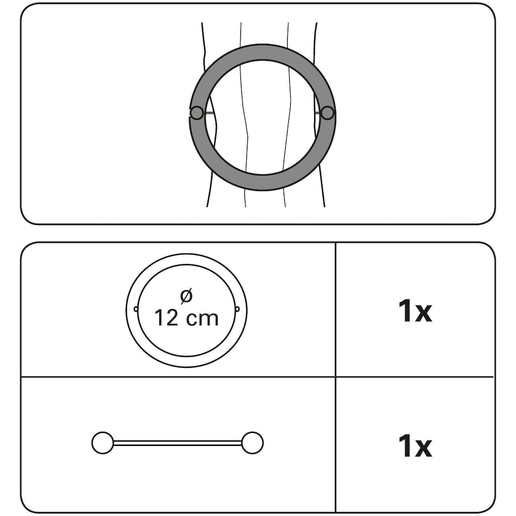 GARDINIA Dekoklammer »Dekospange Ring«, (1 St.), zur einfachen Befestigung und Dekoration