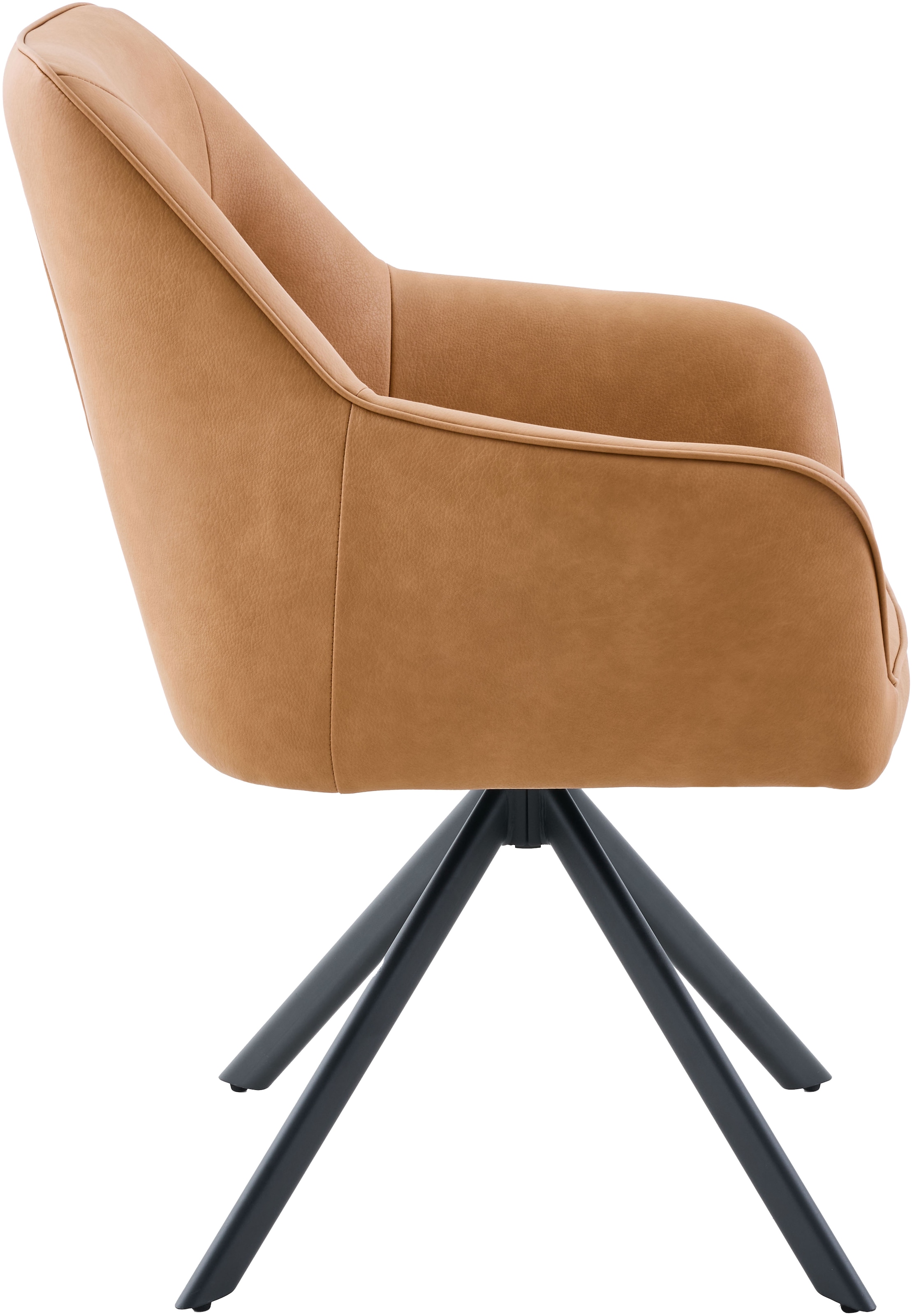 HELA Armlehnstuhl »POLINA« (Set) 2 Stk.4-Fuß, 360° drehbar, Ovalrohrgestell, Armlehnen, Lederoptik