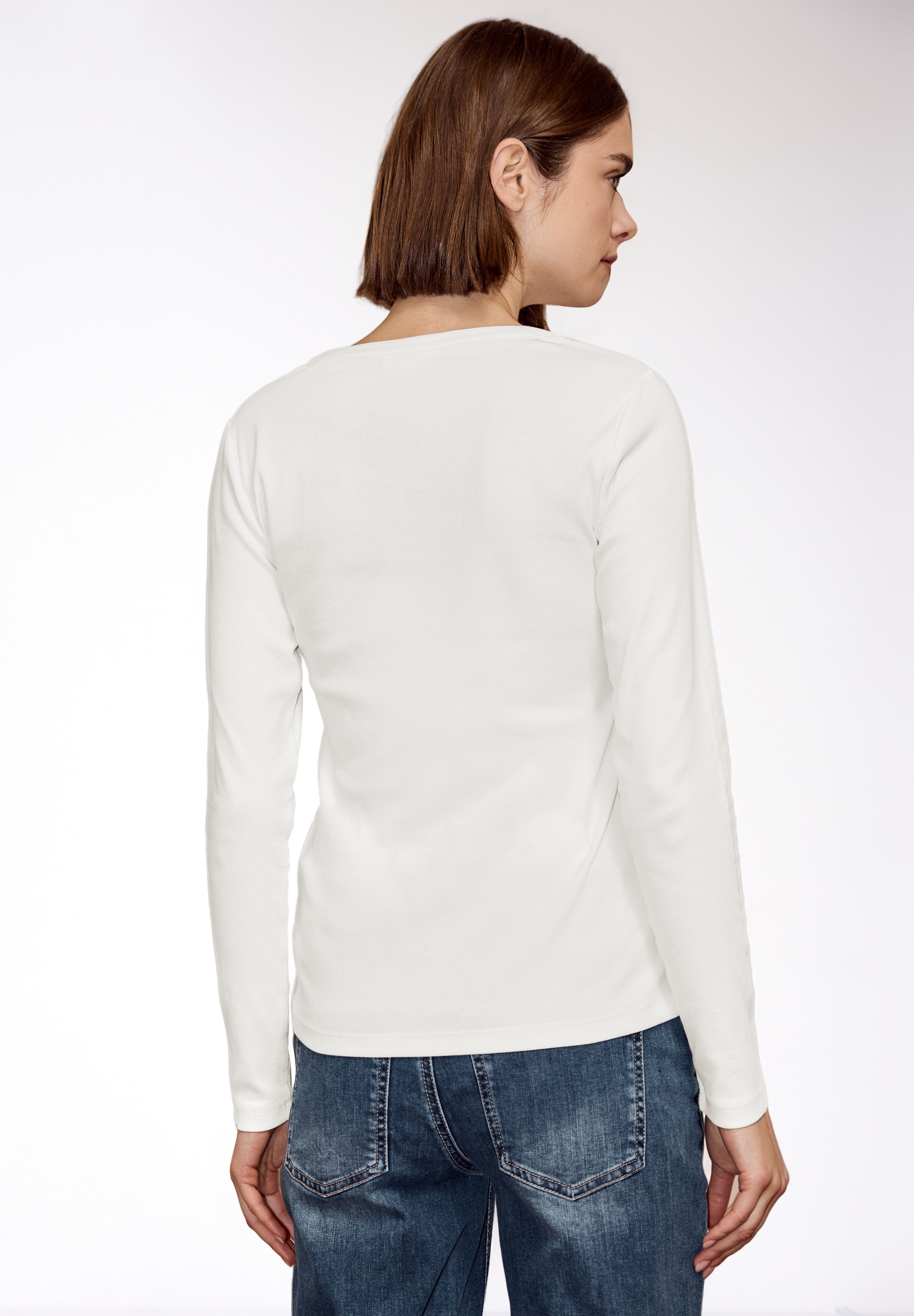 STREET ONE STUDIO Rundhalsshirt im soften Baumwoll-Mix günstig online kaufen