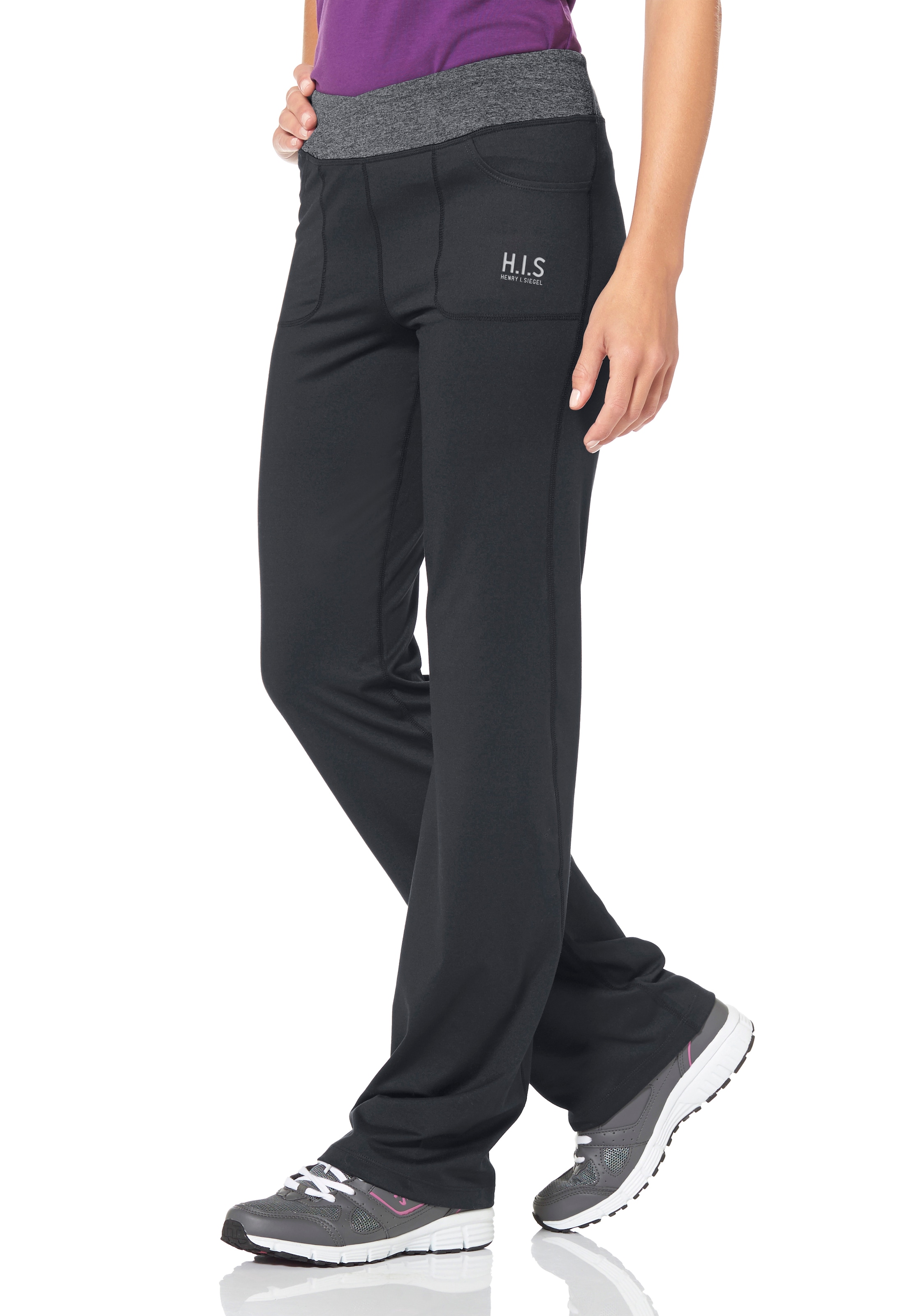 H.I.S Leggings "aus recyceltem Material", Bund mit Wickeloptik günstig online kaufen