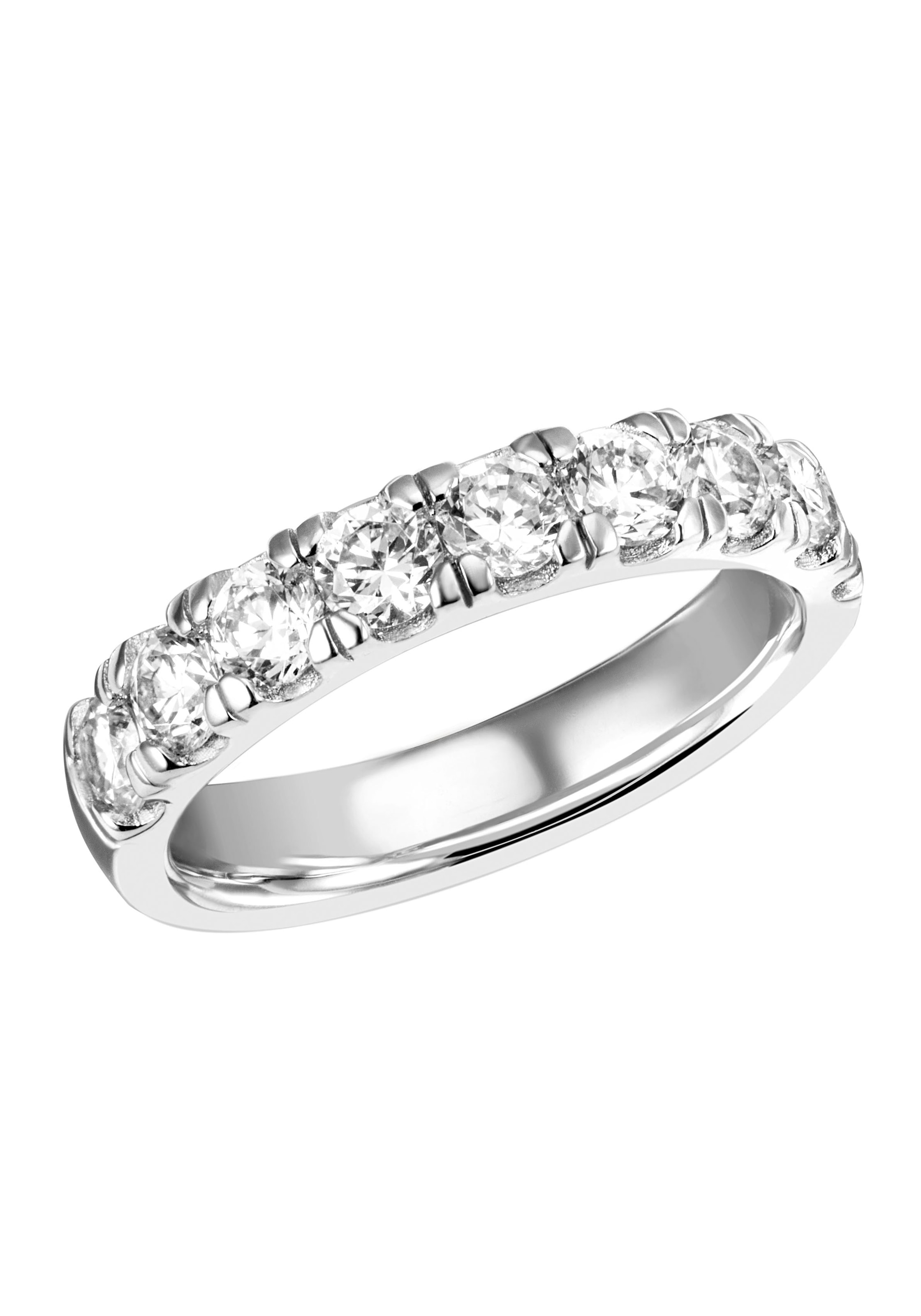 Firetti Fingerring »Schmuck Geschenk Silber 925 Silberring Ring Memoire-Optik glitzernd«, mit Zirkonia (synth.)