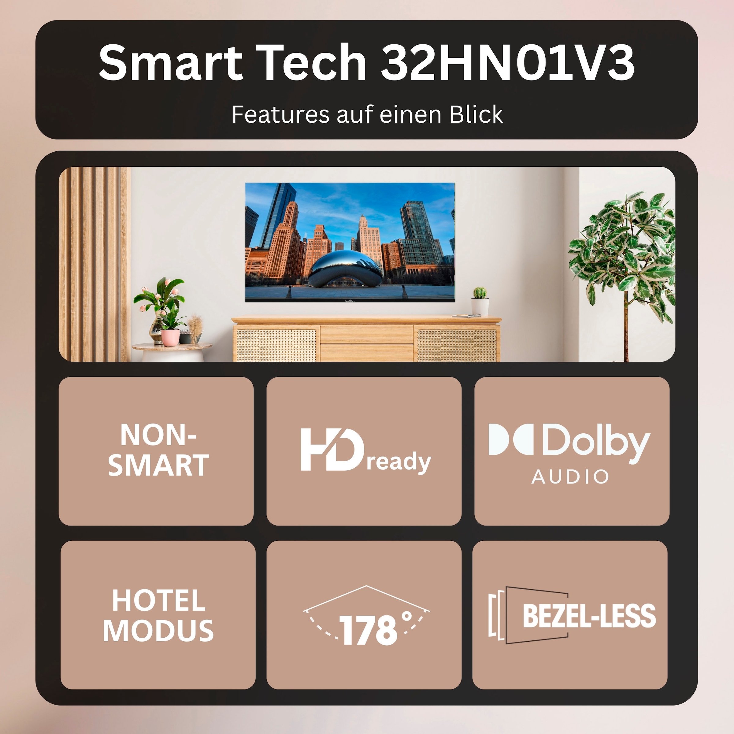 Smart Tech LED-Fernseher »32HN01V3« 81 cm/32 ″ HD ready
