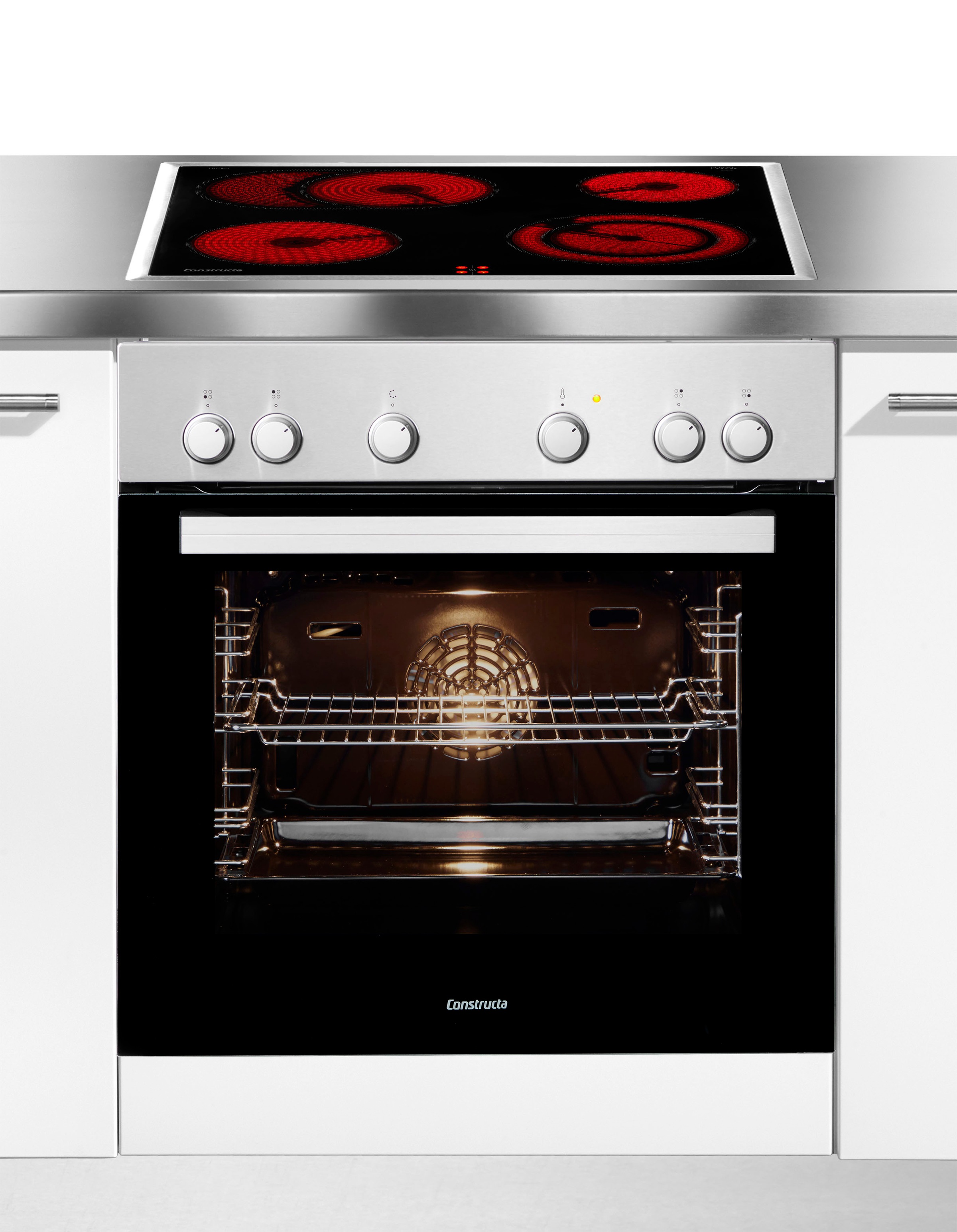 CONSTRUCTA Elektro-Herd-Set "CX3HS605", silber, Herdsets