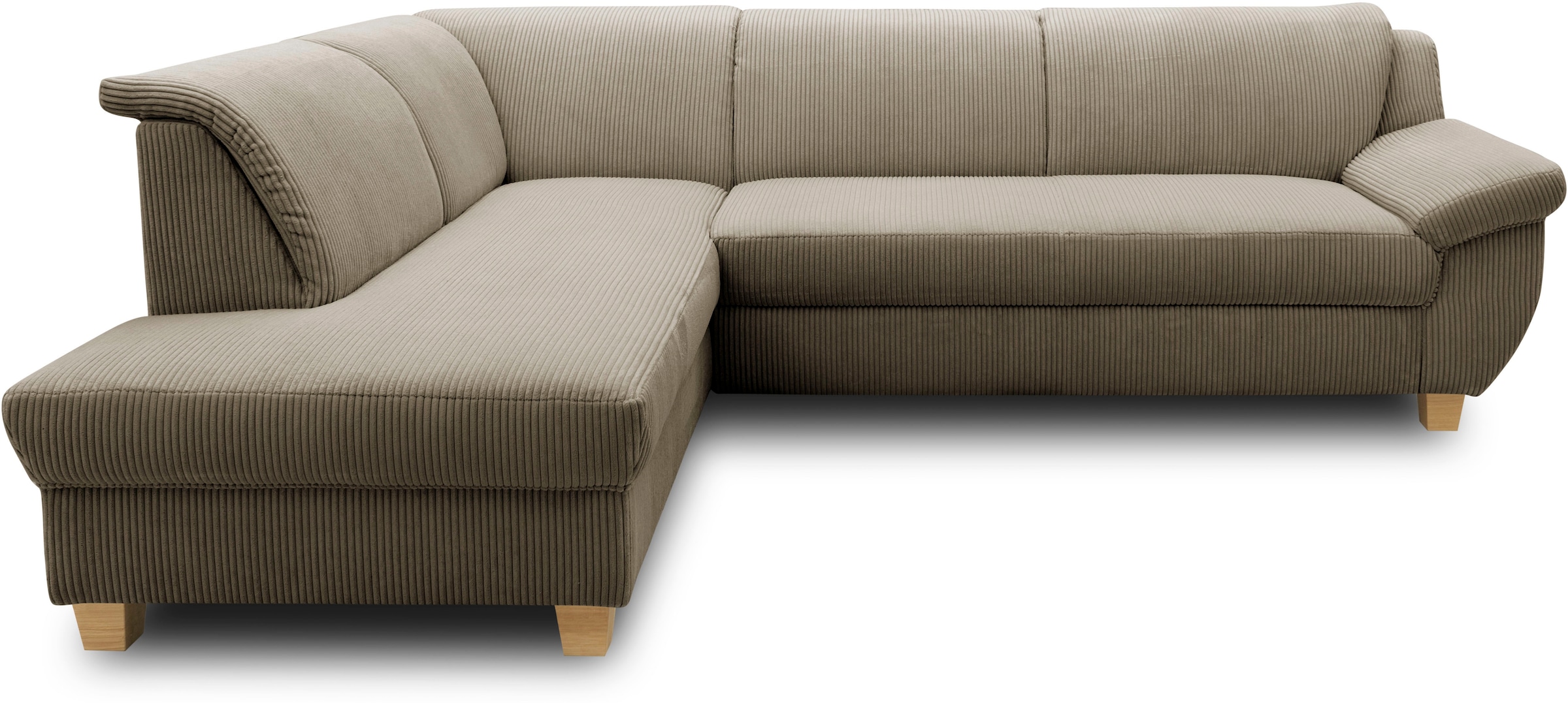 Home affaire Ecksofa »Yesterday Sitzbelastung 140 kg, L-Form«, wahlweise mit Bettfunktion, auch in Cord