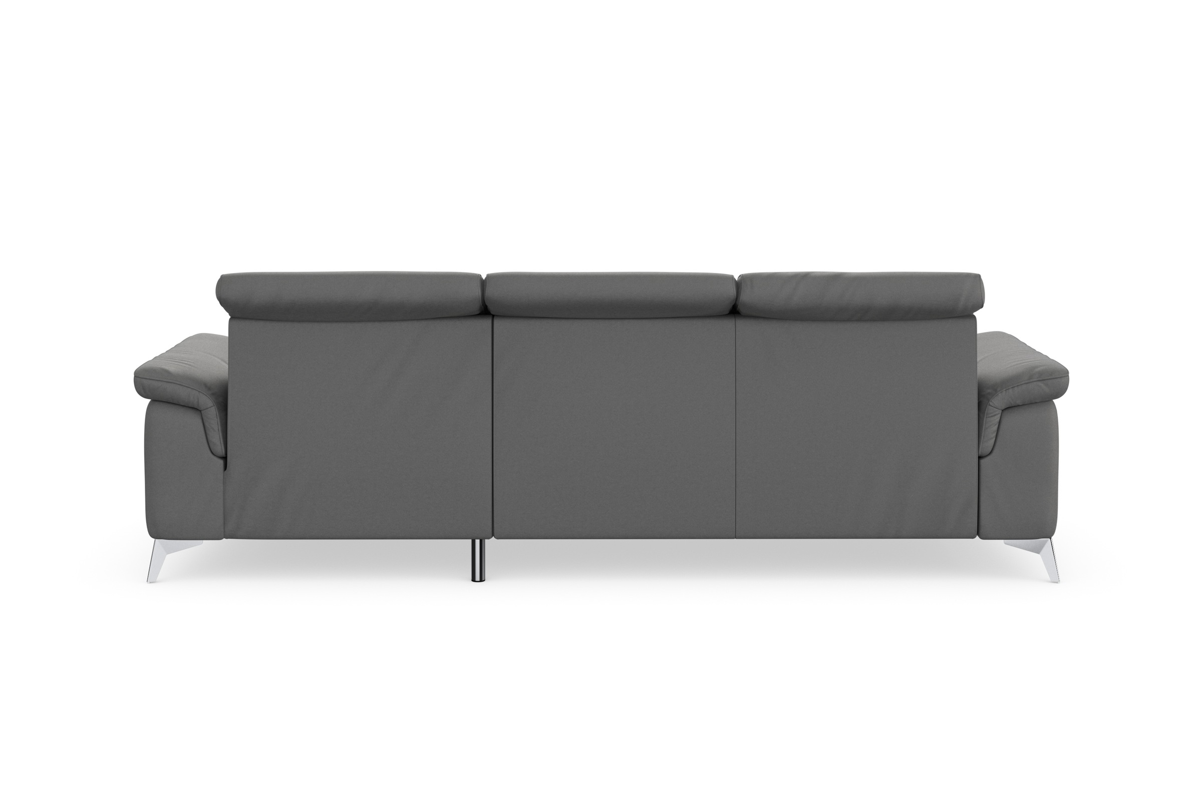 Ecksofa SIT & MORE "Sinatra L-Form", grau (steel), B:258cm H:85cm T:170cm, 100% Polyester, Sofas, Ecksofa, mit Recamiere, optinal mit Kopfteilverstellung und Armteilfunktion 9