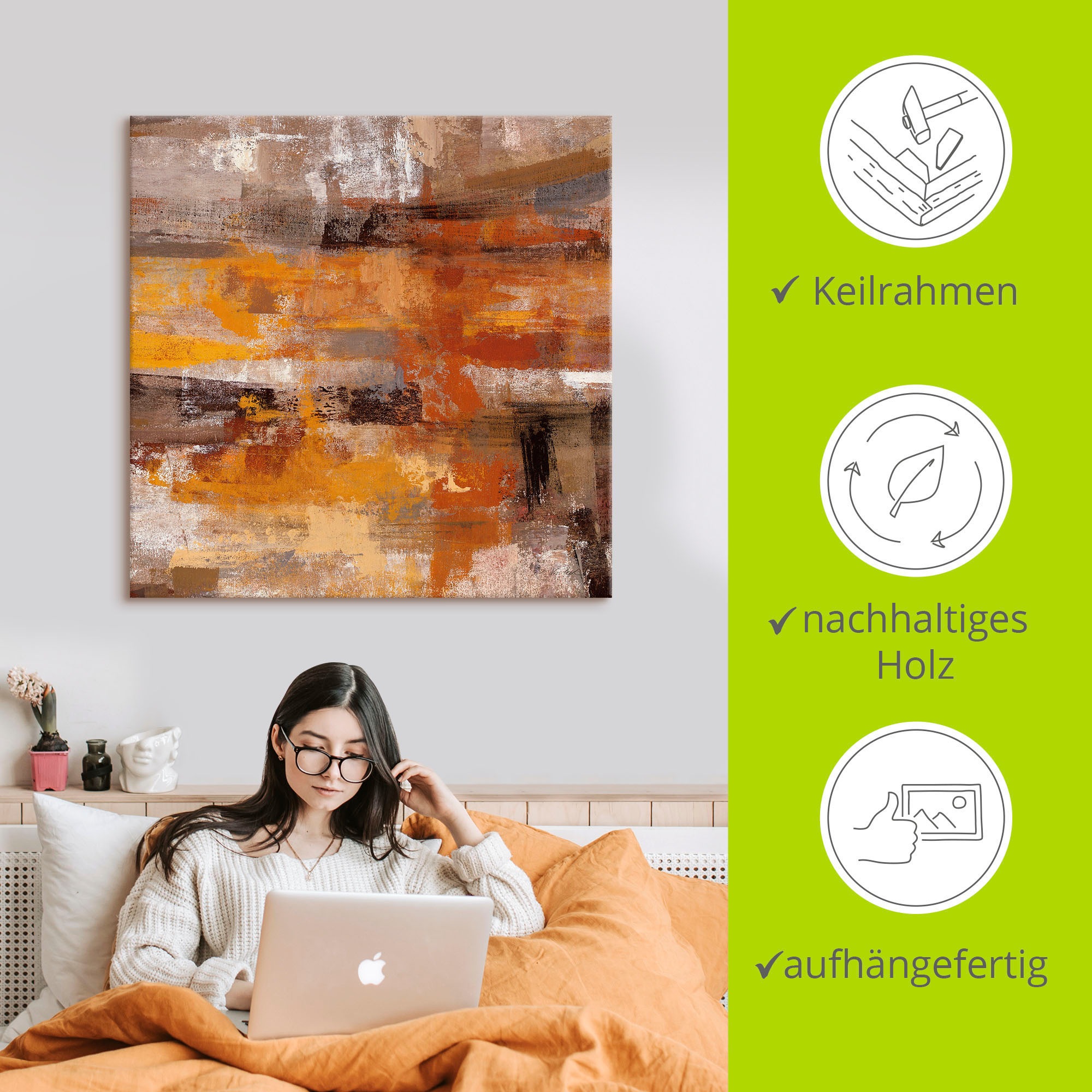 Artland Leinwandbild »Mojave-Straße« Gegenstandslos 1 Stk. tlg. auf Holzrahmen gespannt