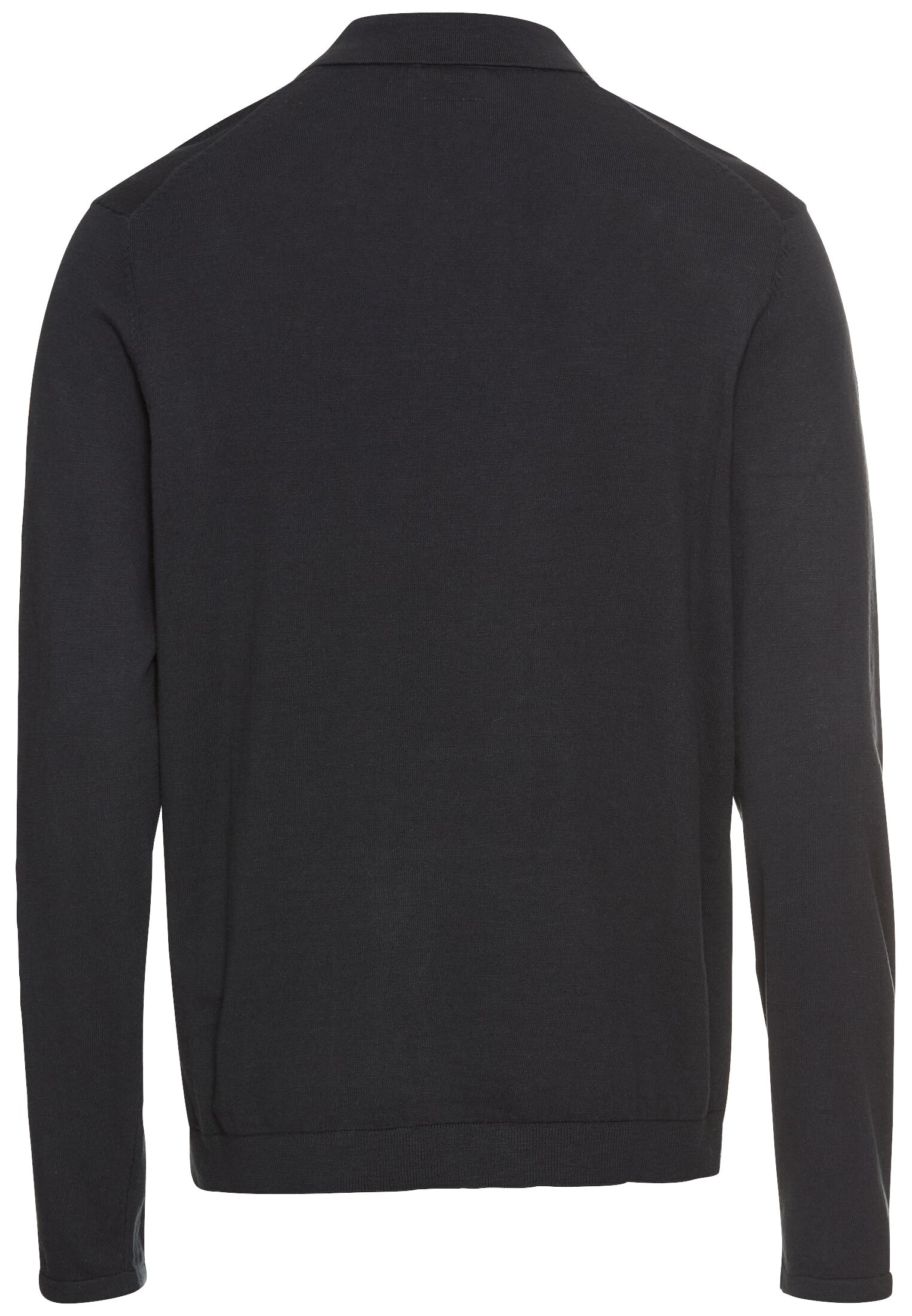 camel active Langarm-Poloshirt, mit Rippbündchen