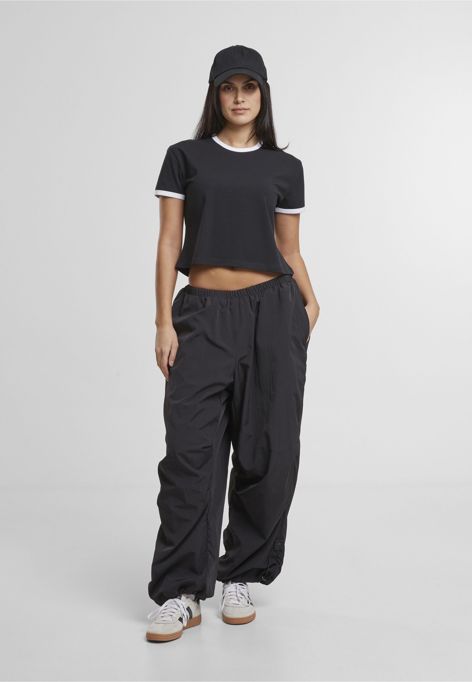 URBAN CLASSICS T-Shirt »Urban Classics Ladies Contrast Retro T-Shirt« 1