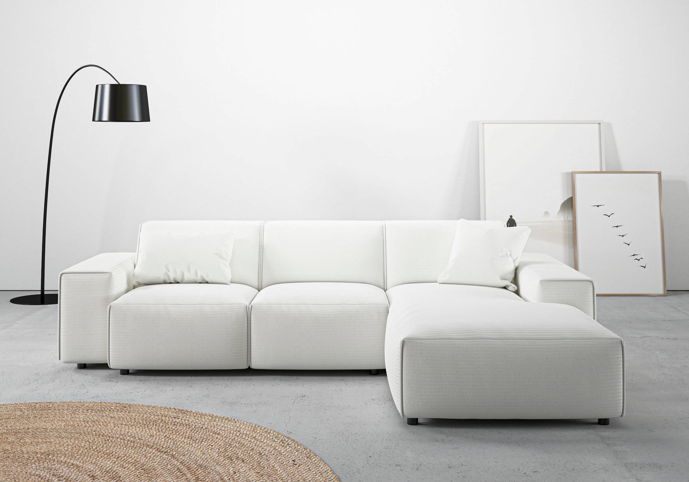 Home affaire Ecksofa "Glimminge L-Form auch in Breitcord, Feincord + Easy c günstig online kaufen