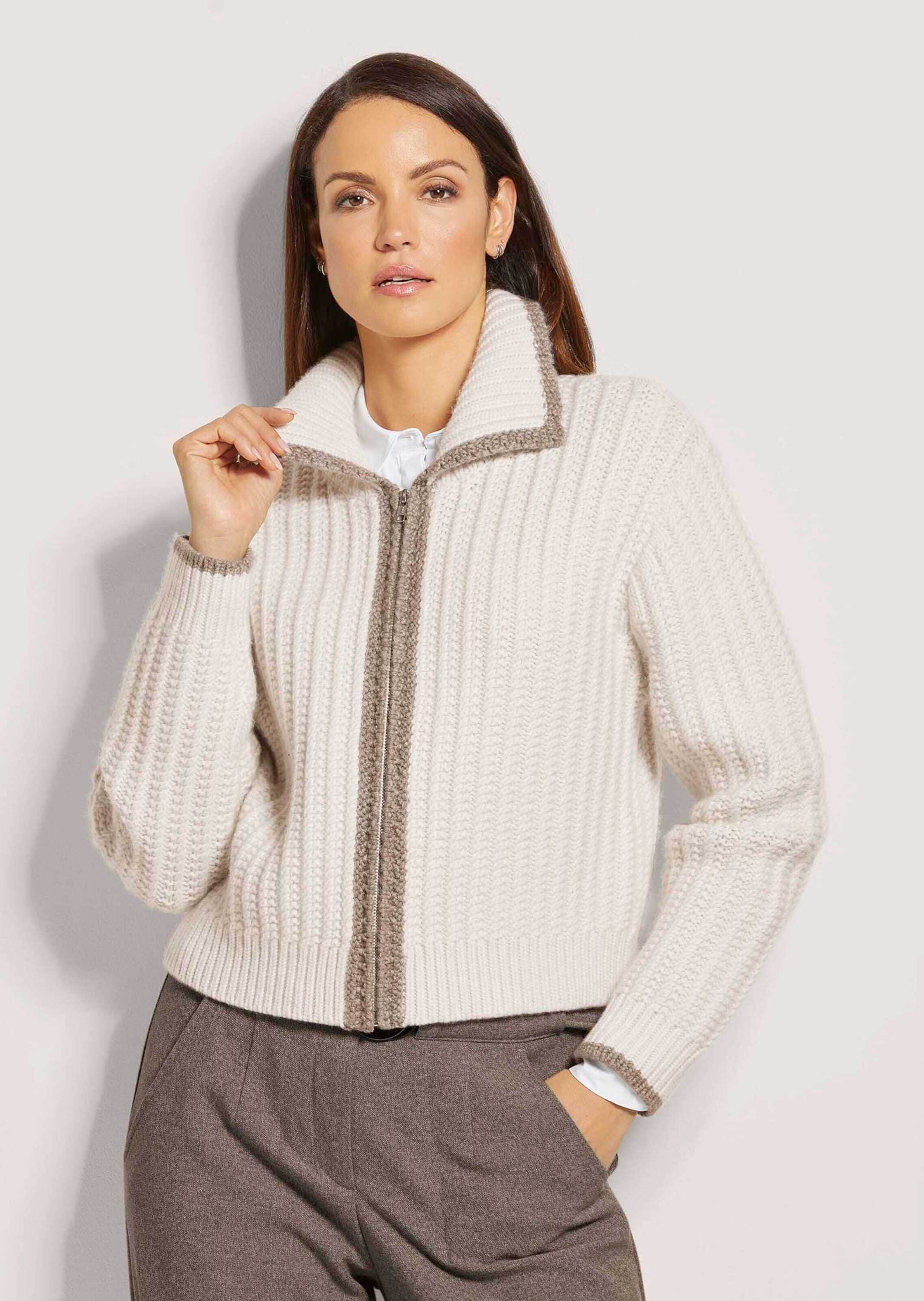 MADELEINE Strickjacke »Strickjacke Strickjacke mit Reißverschluss«