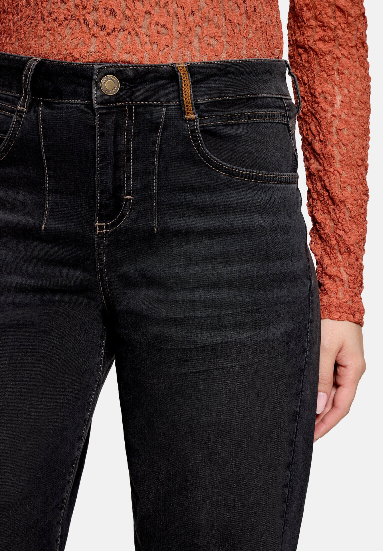 Cartoon Ankle-Jeans »Damen mit Waschung«