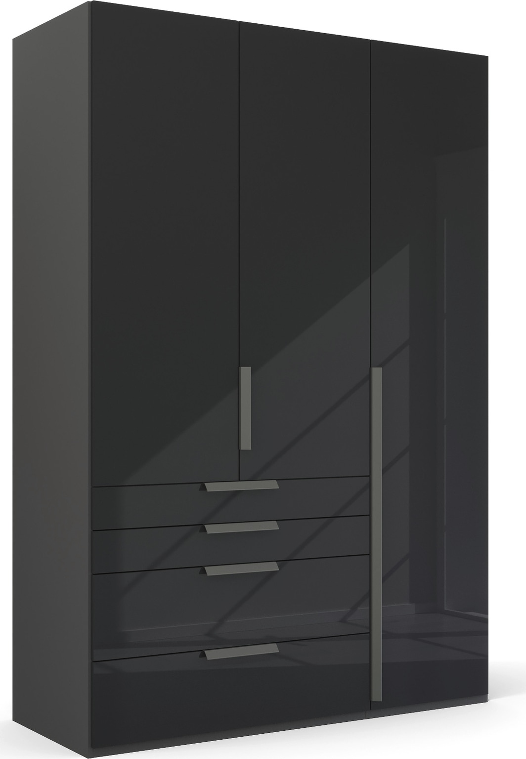 rauch Drehtürenschrank "Kleiderschrank Schrank Garderobe Wäscheschrank PURISMA Glasfront" in den Breiten 151/201/251/301 cm, inkl. SOFT-CLOSE-FUNKTION, mit Schubladen und umfangreichem Zubehör MADE IN GERMANY