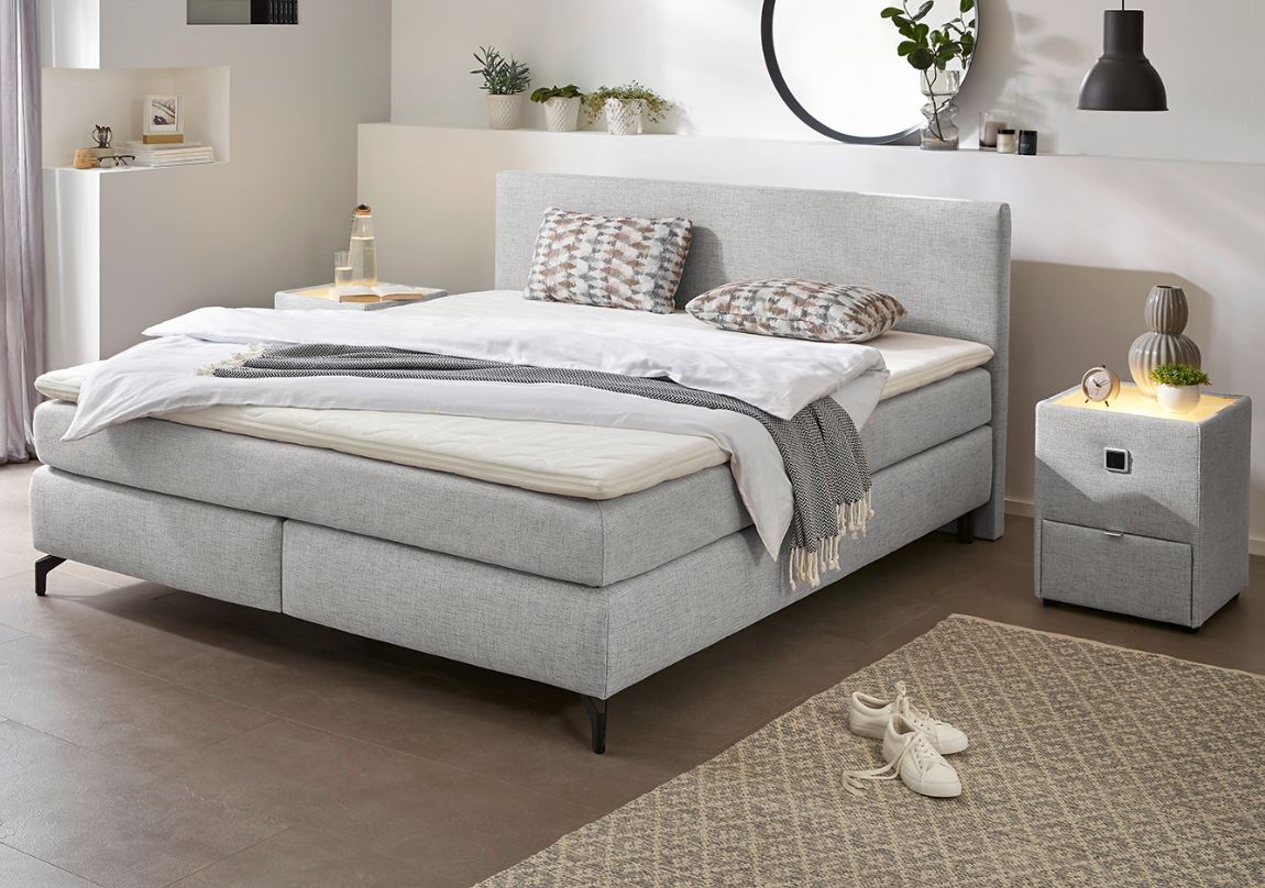 Jockenhöfer Gruppe Boxspringbett ""Alinas" inkl. Topper" erhältlich in unterschiedlichen Breiten und Farbvarianten