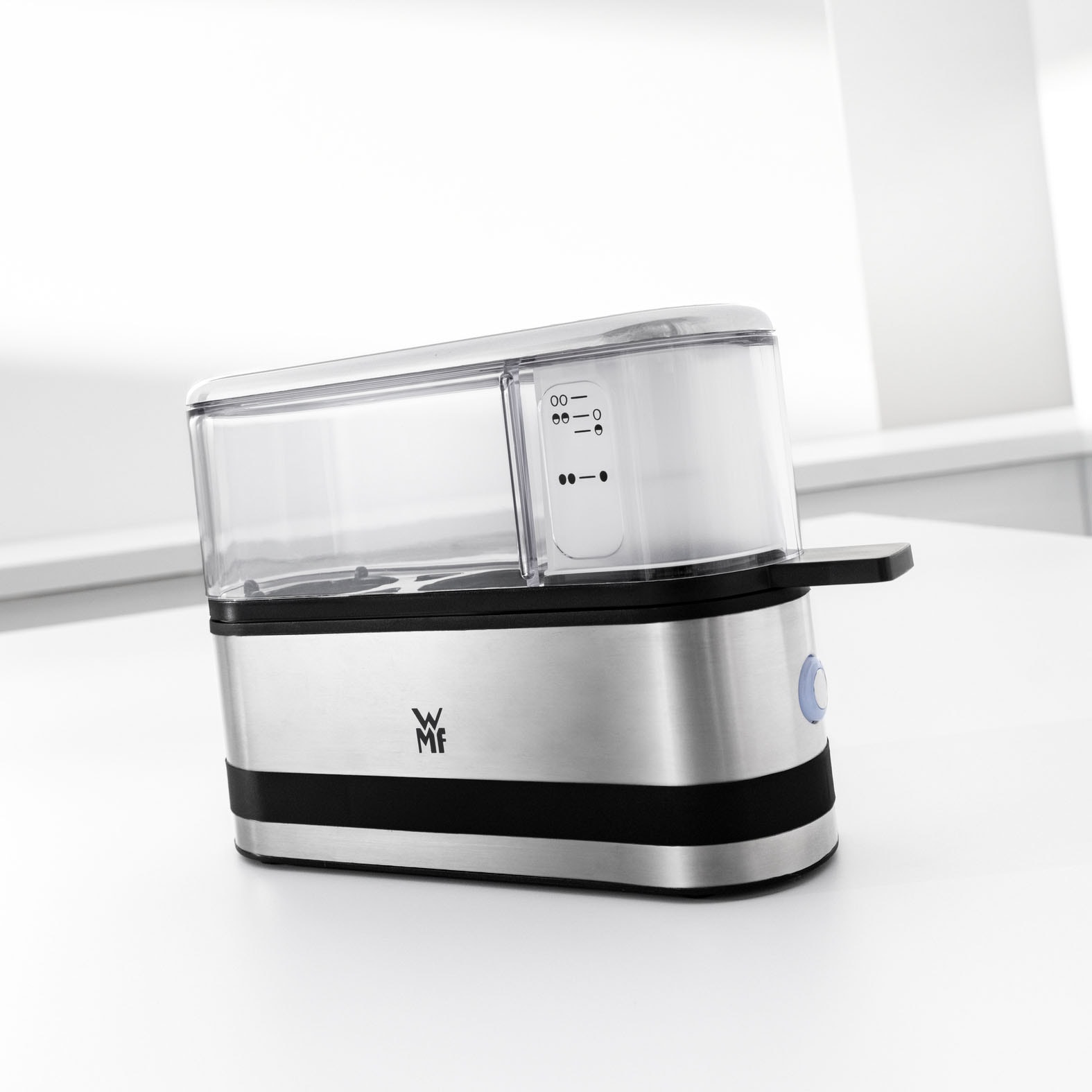 WMF Eierkocher »KÜCHENminis® 2-Eier-Kocher, integrierter Wasserdosierer und Eipick« für 2 Stk. Eier 250 W hochwertiges Chromargan und langlebiges Tritan, Grifffläche