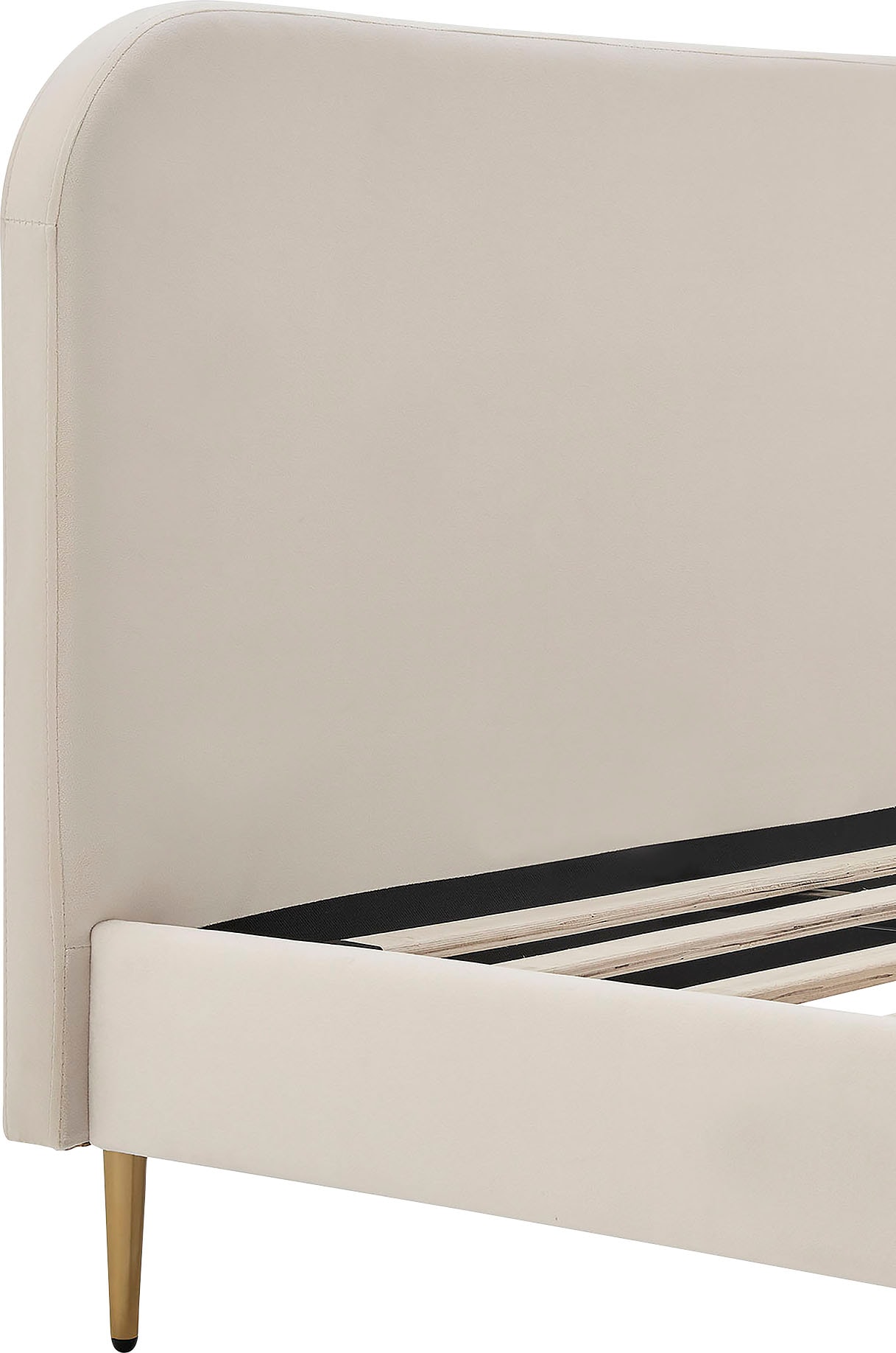 SalesFever Polsterbett, Beine Chrom goldfarben