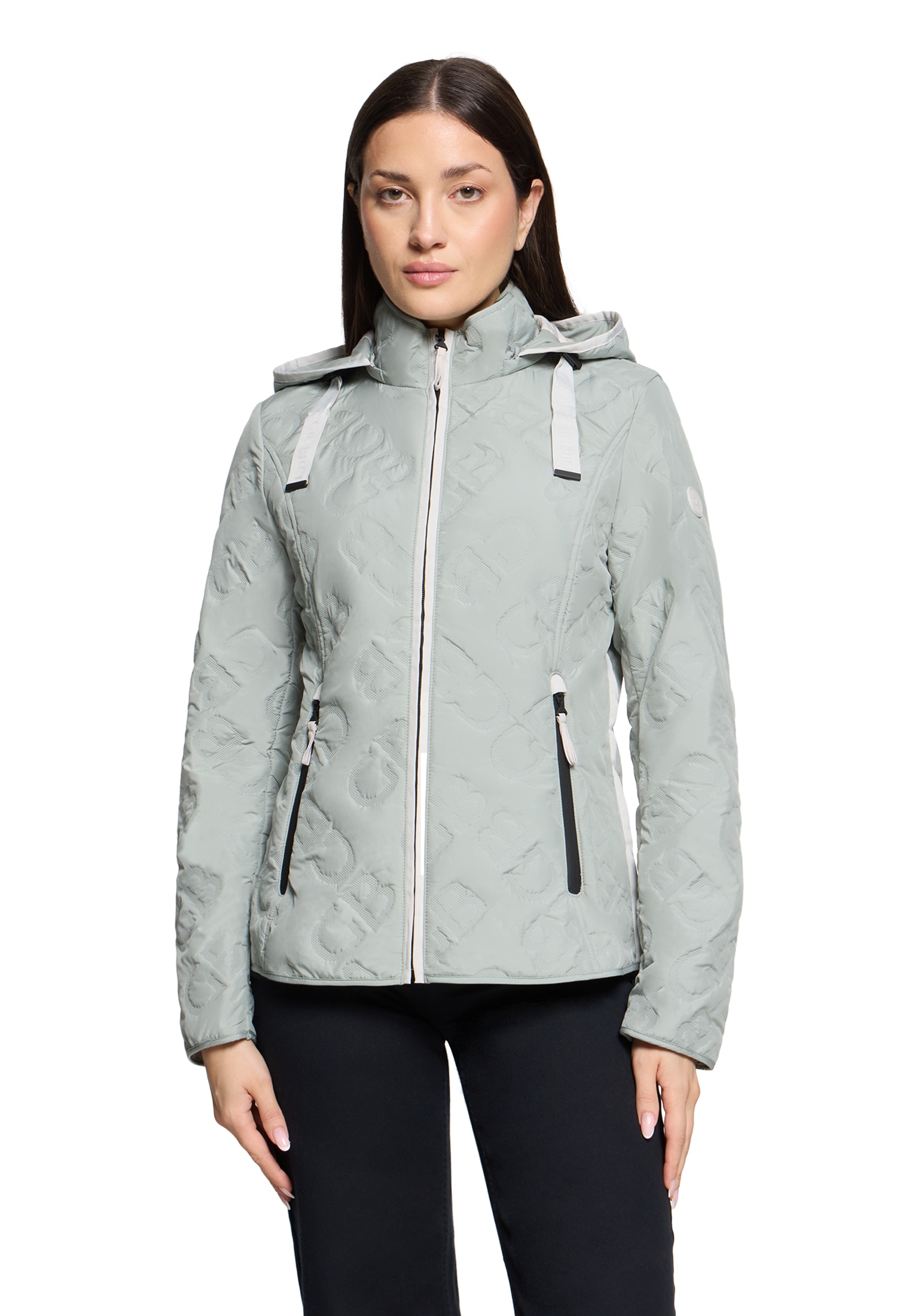 Gil Bret Outdoorjacke mit Kapuze mit Strukturmuster