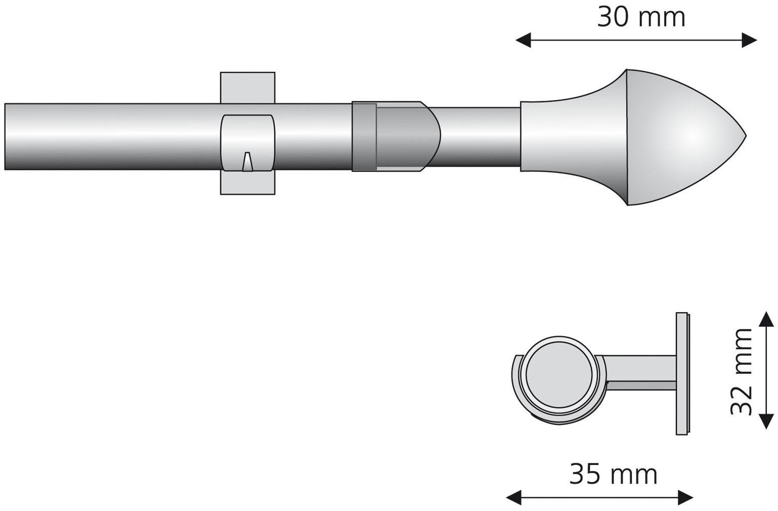 Liedeco Scheibenstange "Paradiso" Ø 12 mm 1 läufig-läufig ausziehbar günstig online kaufen