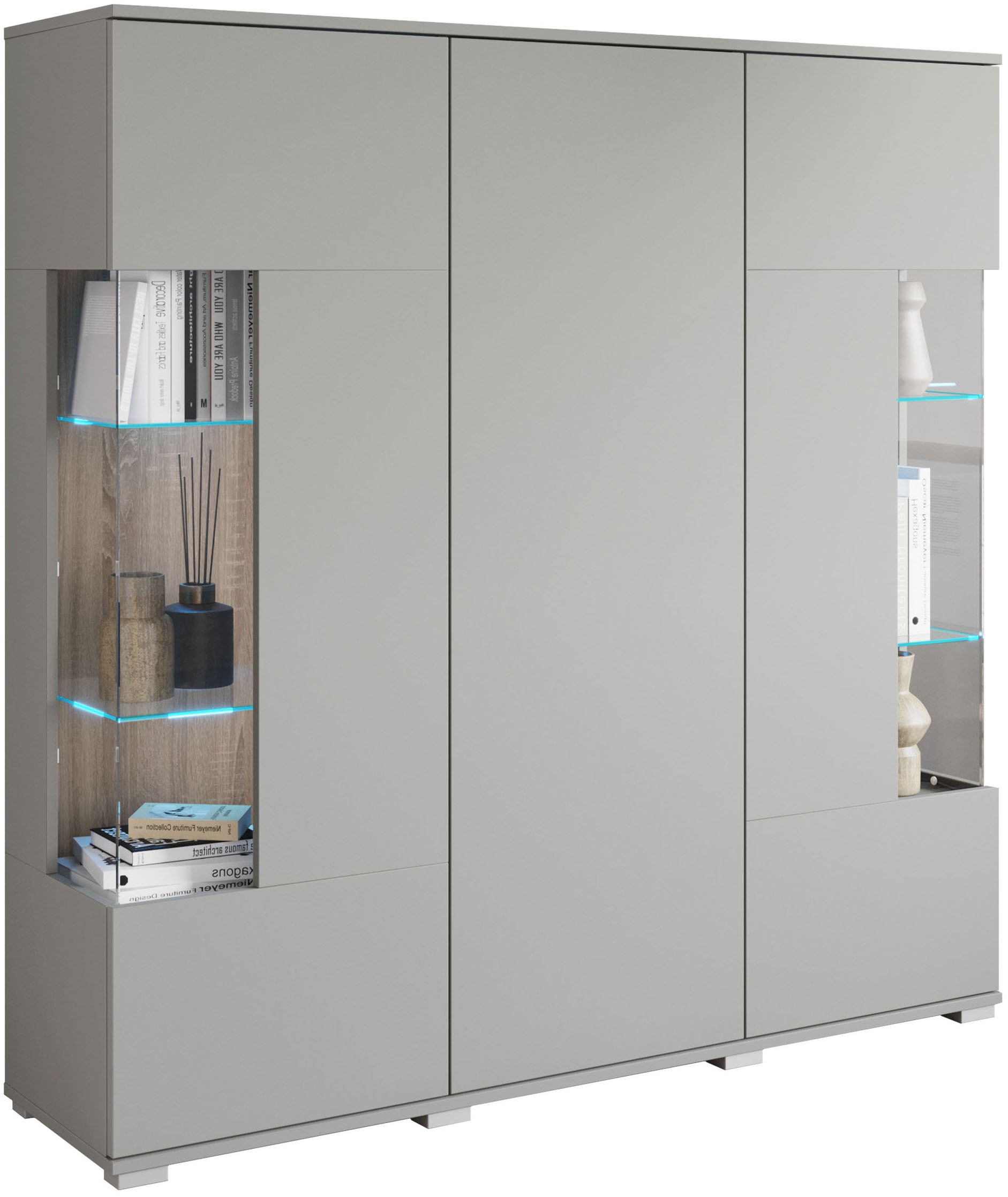 INOSIGN Highboard "Kenia", (1 St.), Modernes Highboard, mit Glastüren, Brei günstig online kaufen