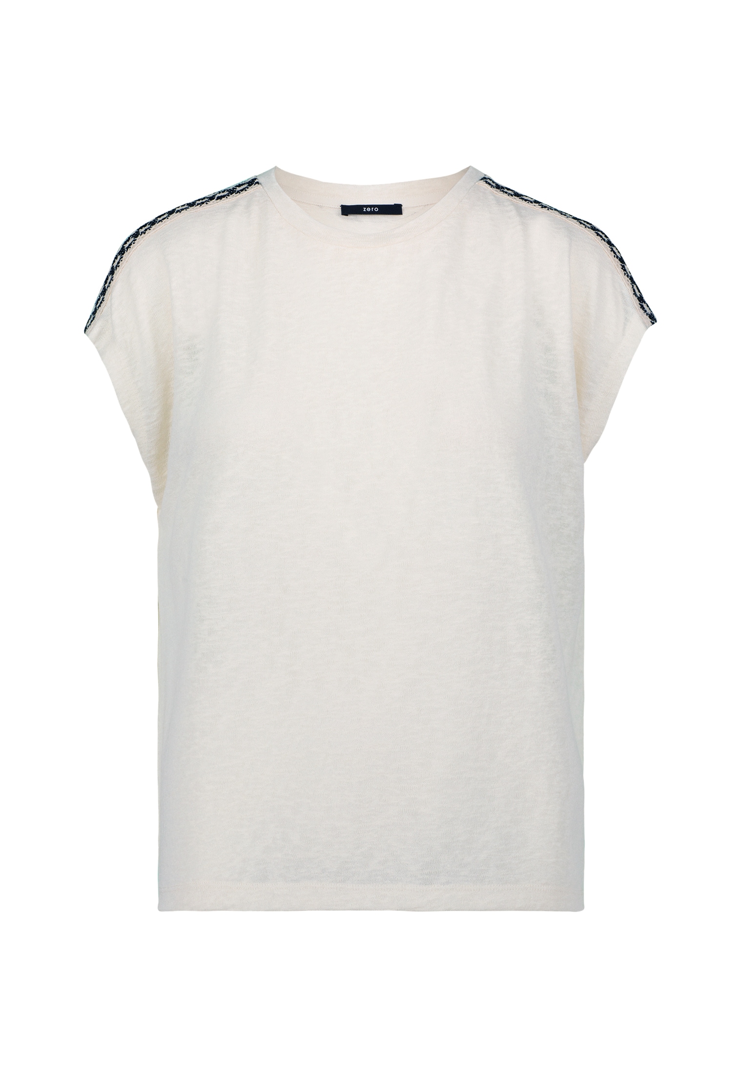 Zero T-Shirt »zero Shirt mit Kontraststickerei«, (1 tlg.), weiteres Detail
