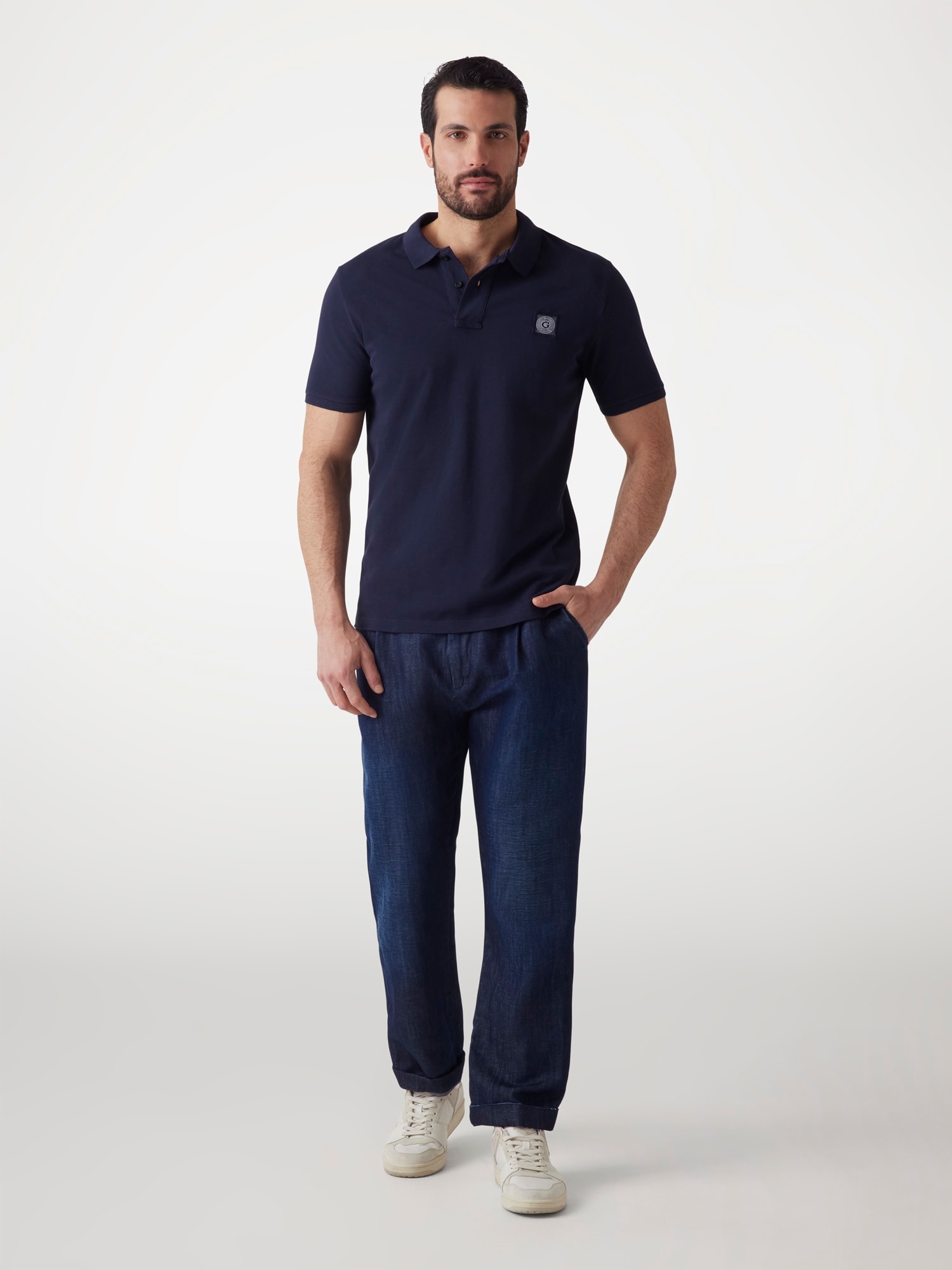 Guess Poloshirt Slim Fit, gewaschene Qualität